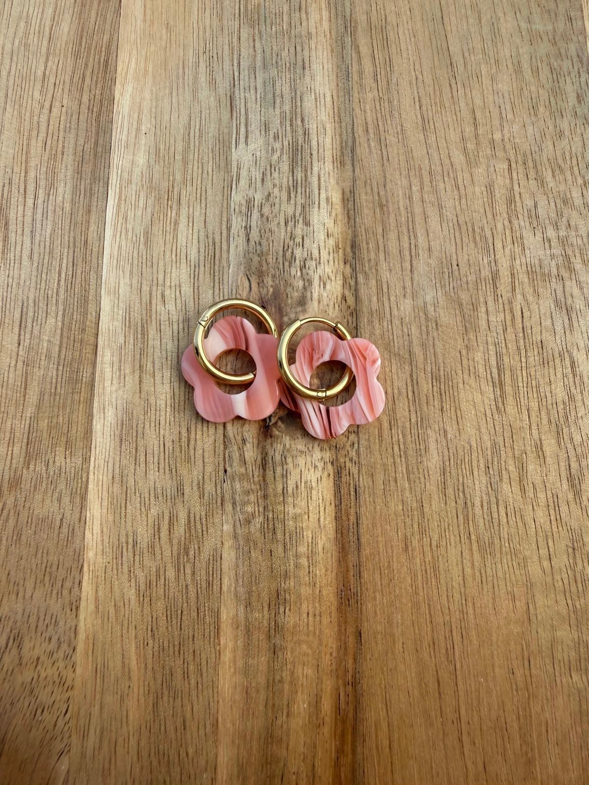Boucles d’oreilles EMILIE roses
