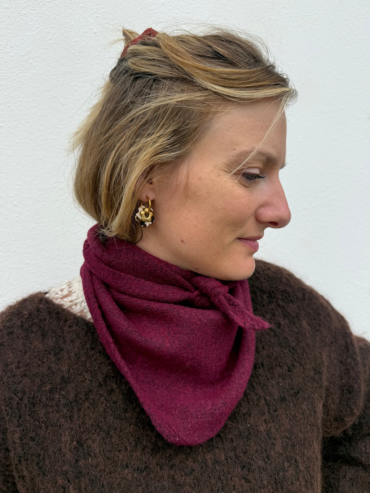 Foulard GASTON bordeaux