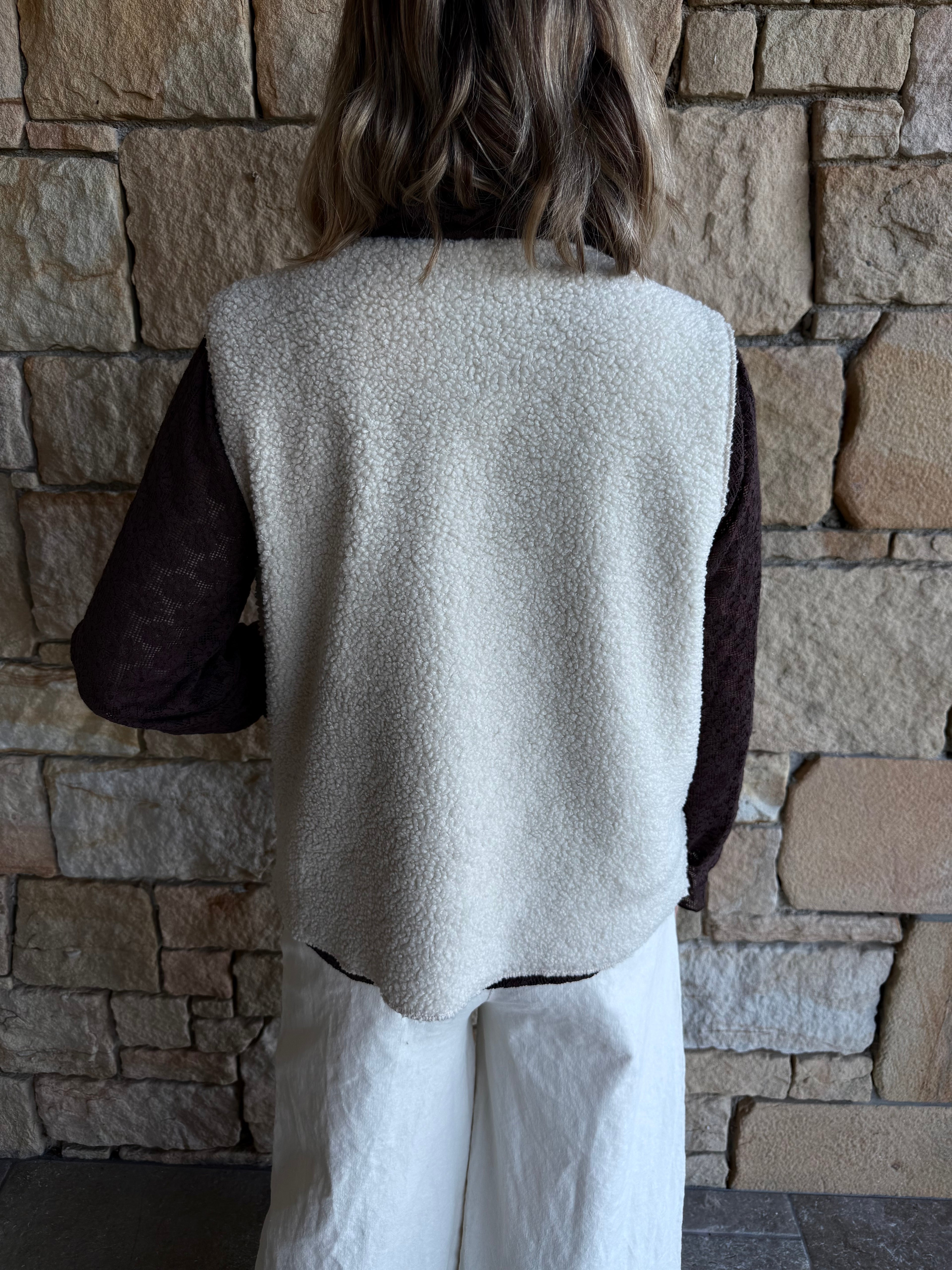 Gilet sans manches BEN écru