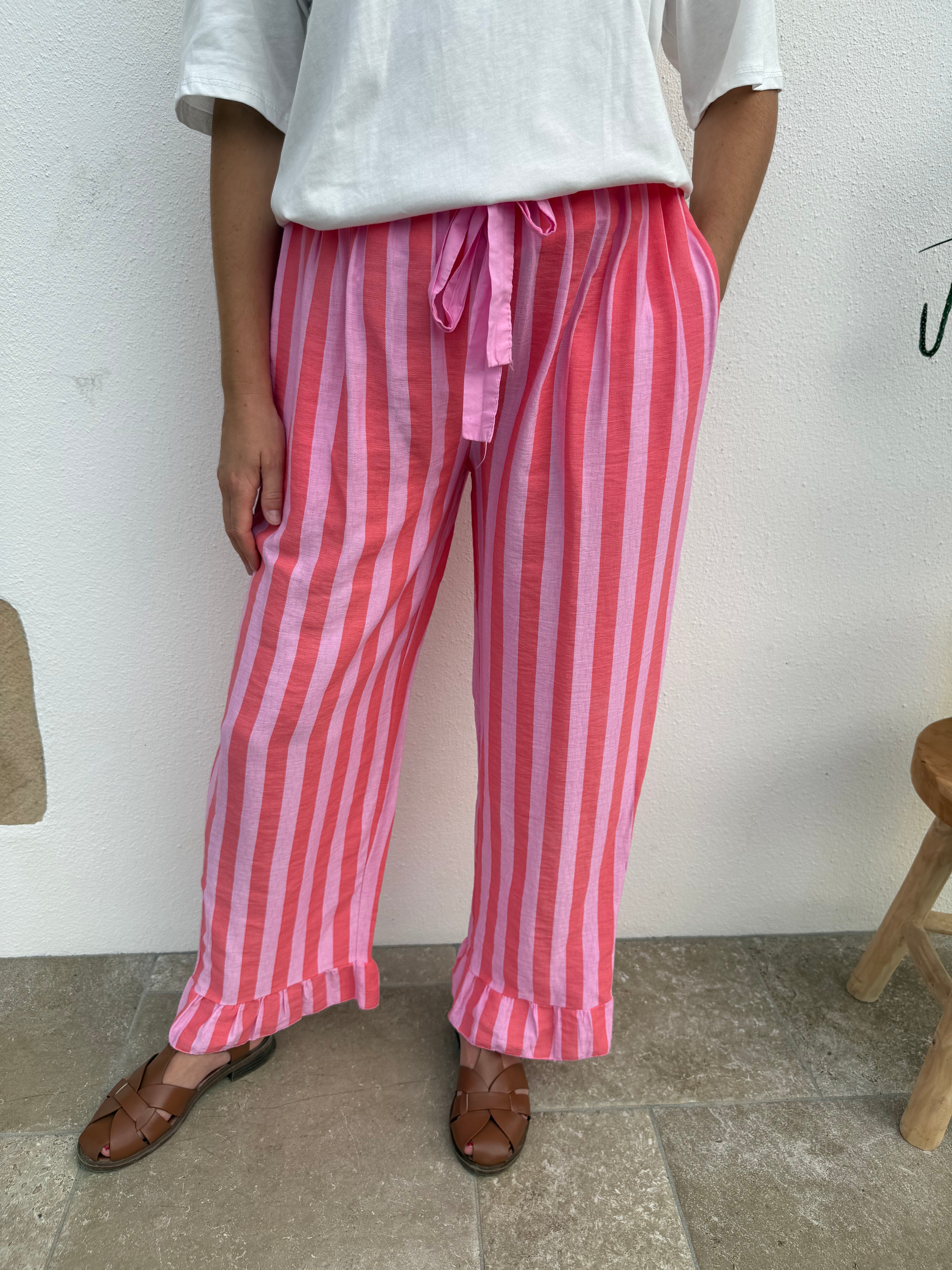 Pantalon UNAI rose/corail