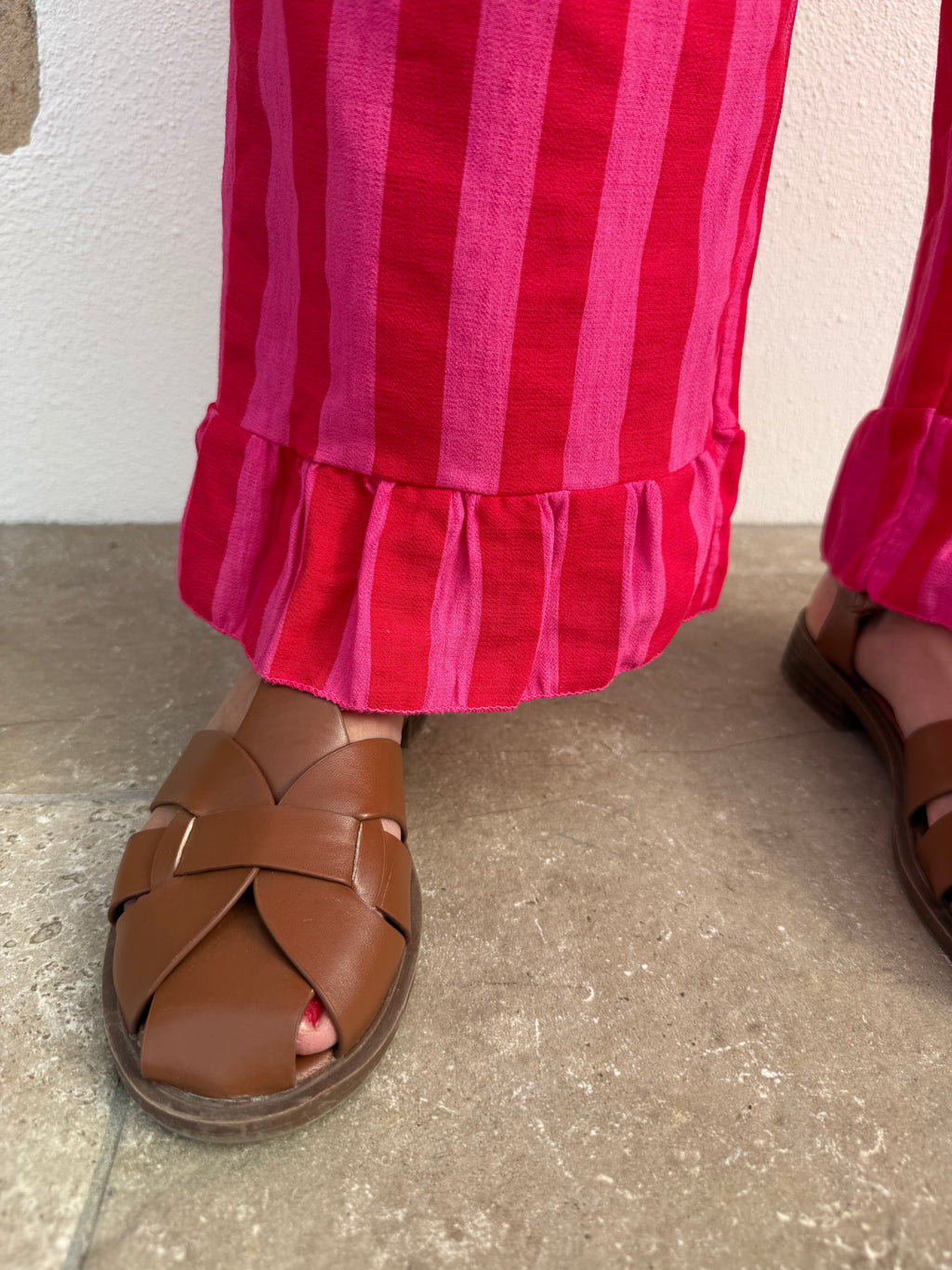 Pantalon UNAI rose/rouge