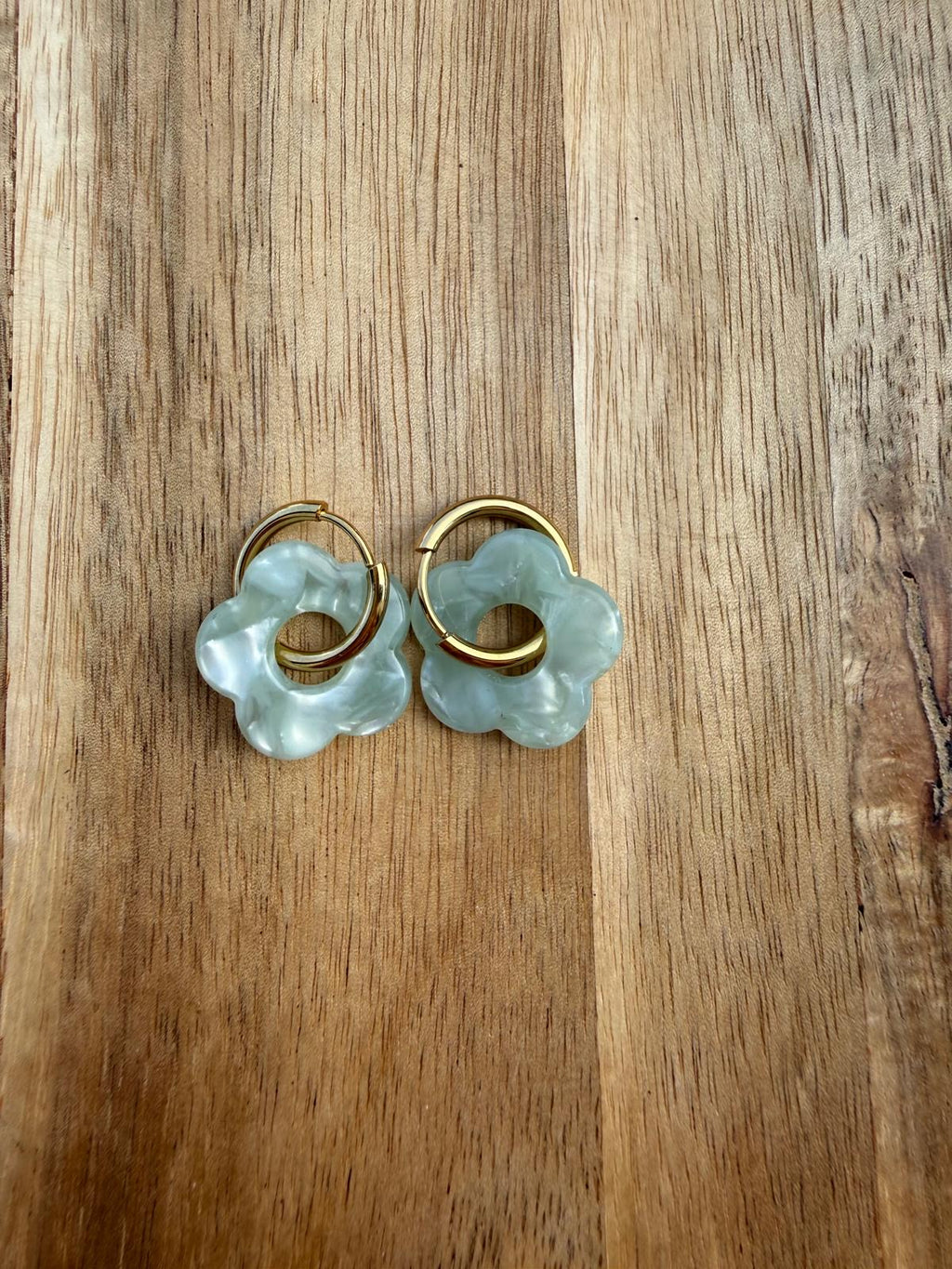 Boucles d’oreilles EMILIE céladons