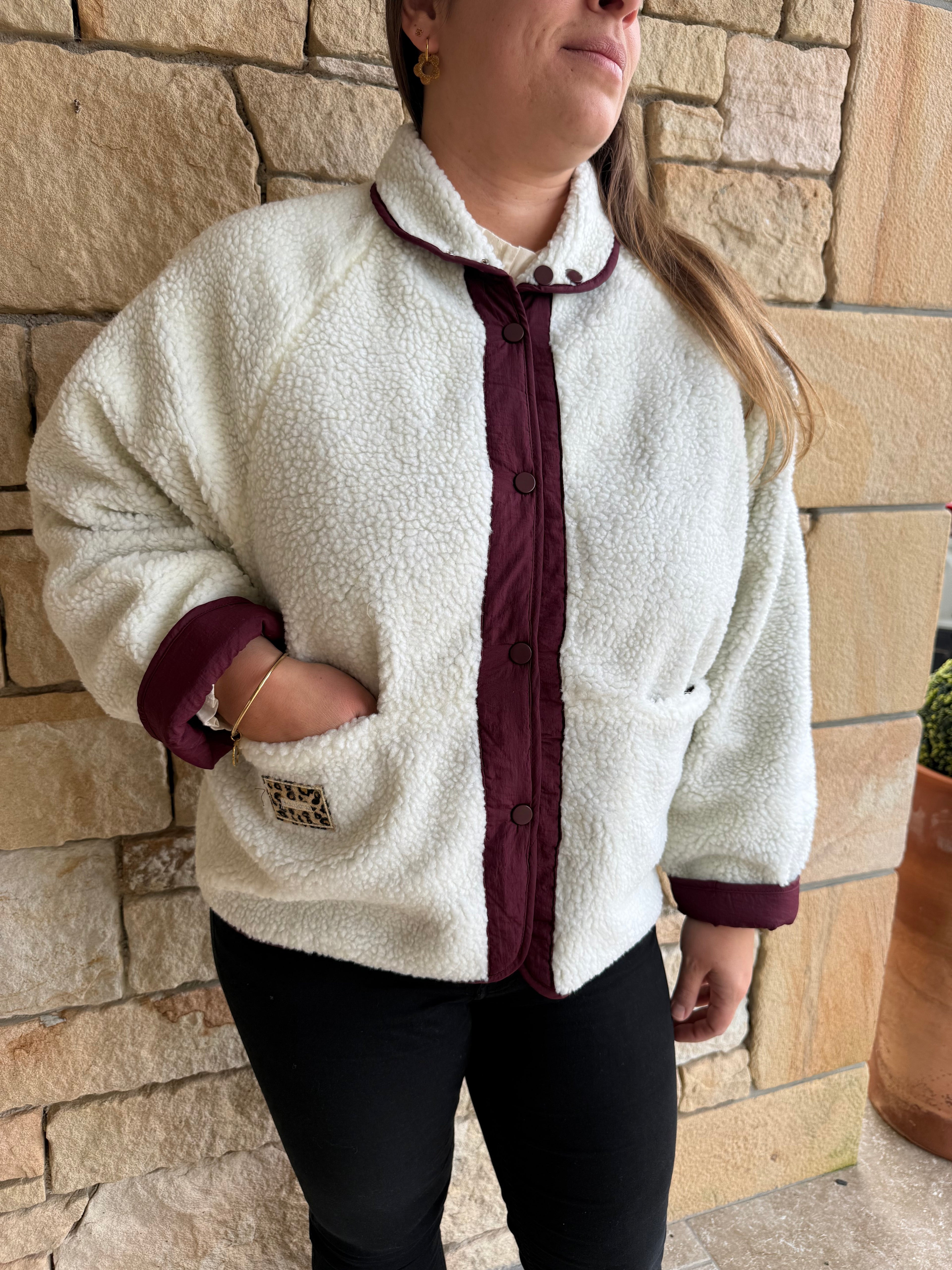 Polaire HÉLÈNE bordeaux