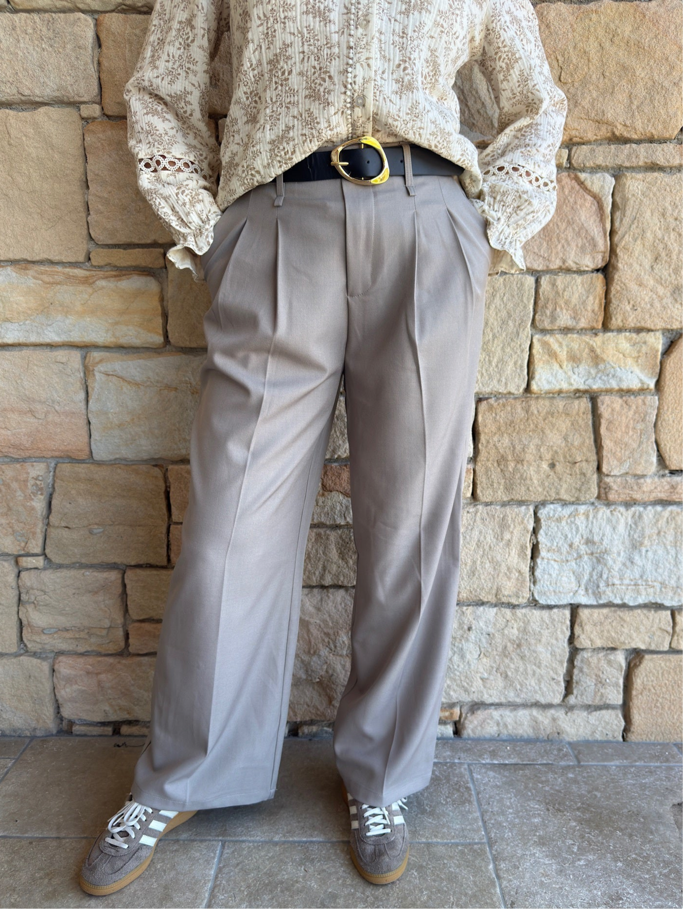 Pantalon tailleur OLIVIA - Taupe