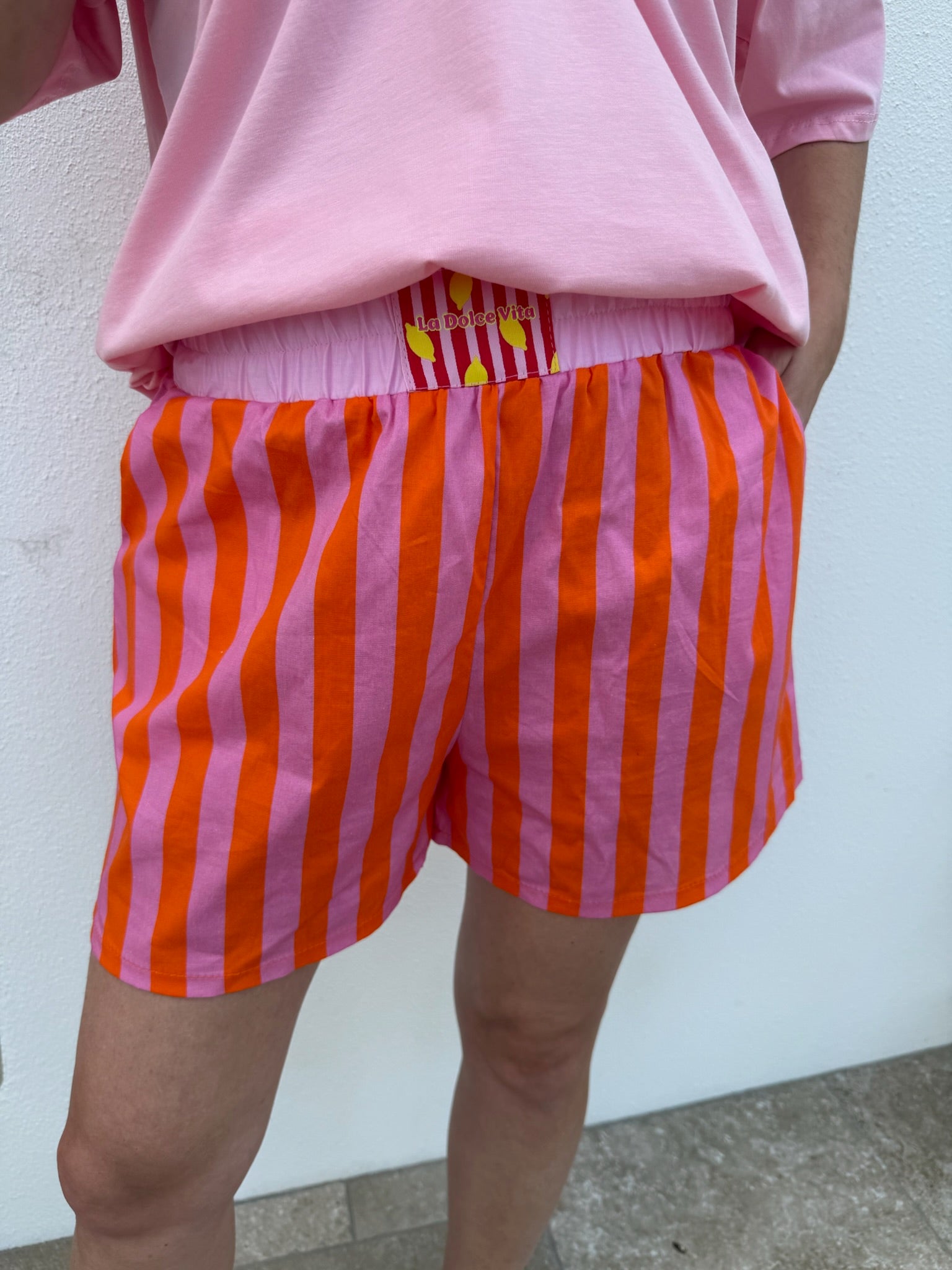 Short LÉNA rose/orange