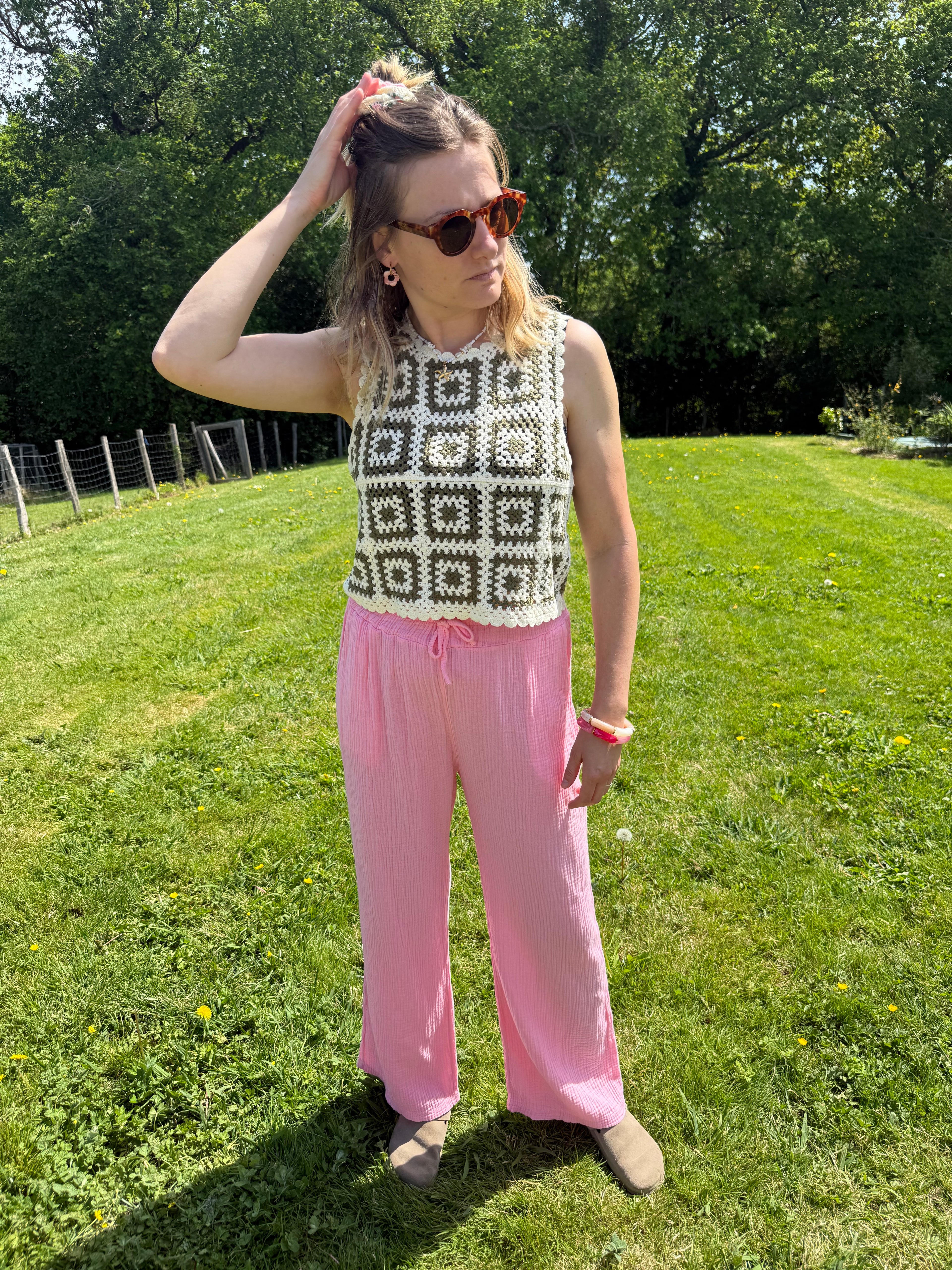 Pantalon AUDREY rose