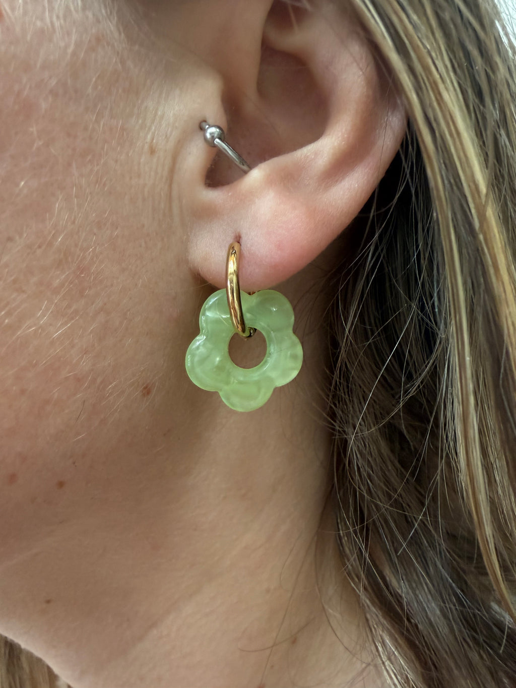 Boucles d’oreilles EMILIE vertes