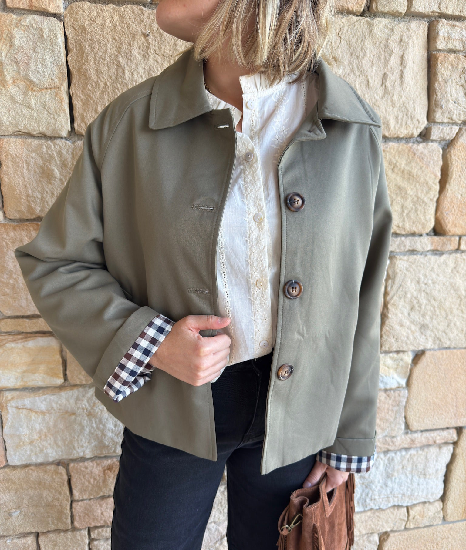 Veste trench FLORENCE - Kaki