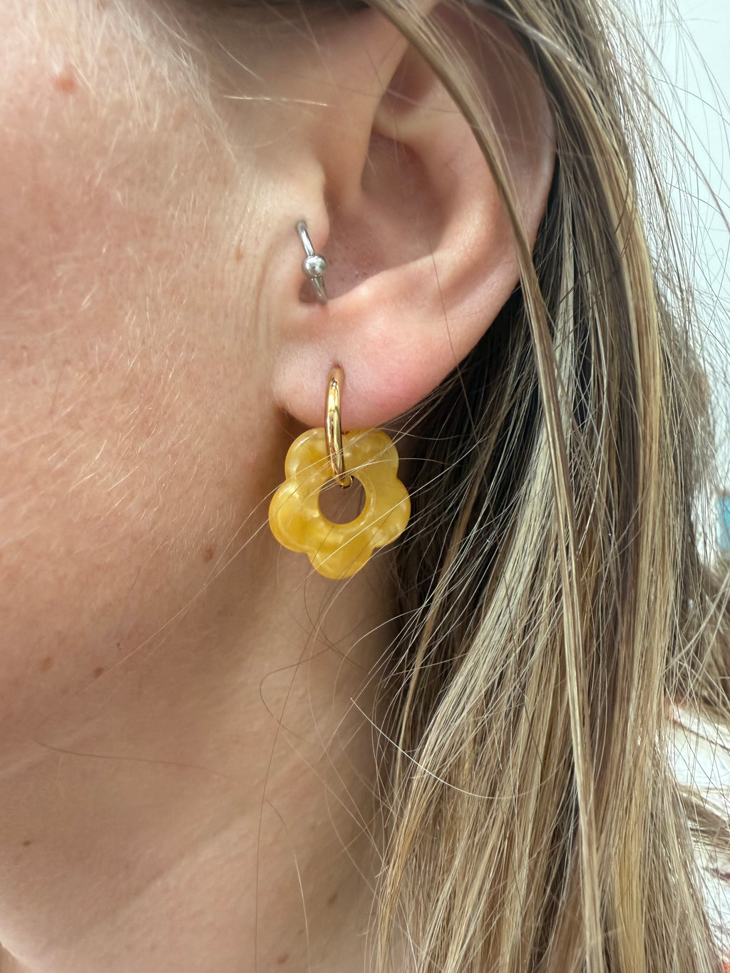 Boucles d’oreilles EMILIE jaunes