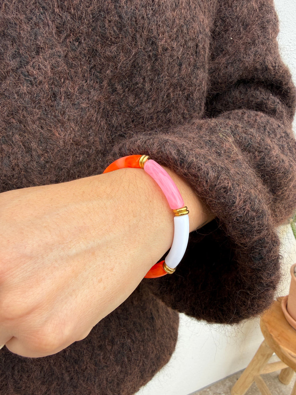 Bracelet jonc CLAUDE rose