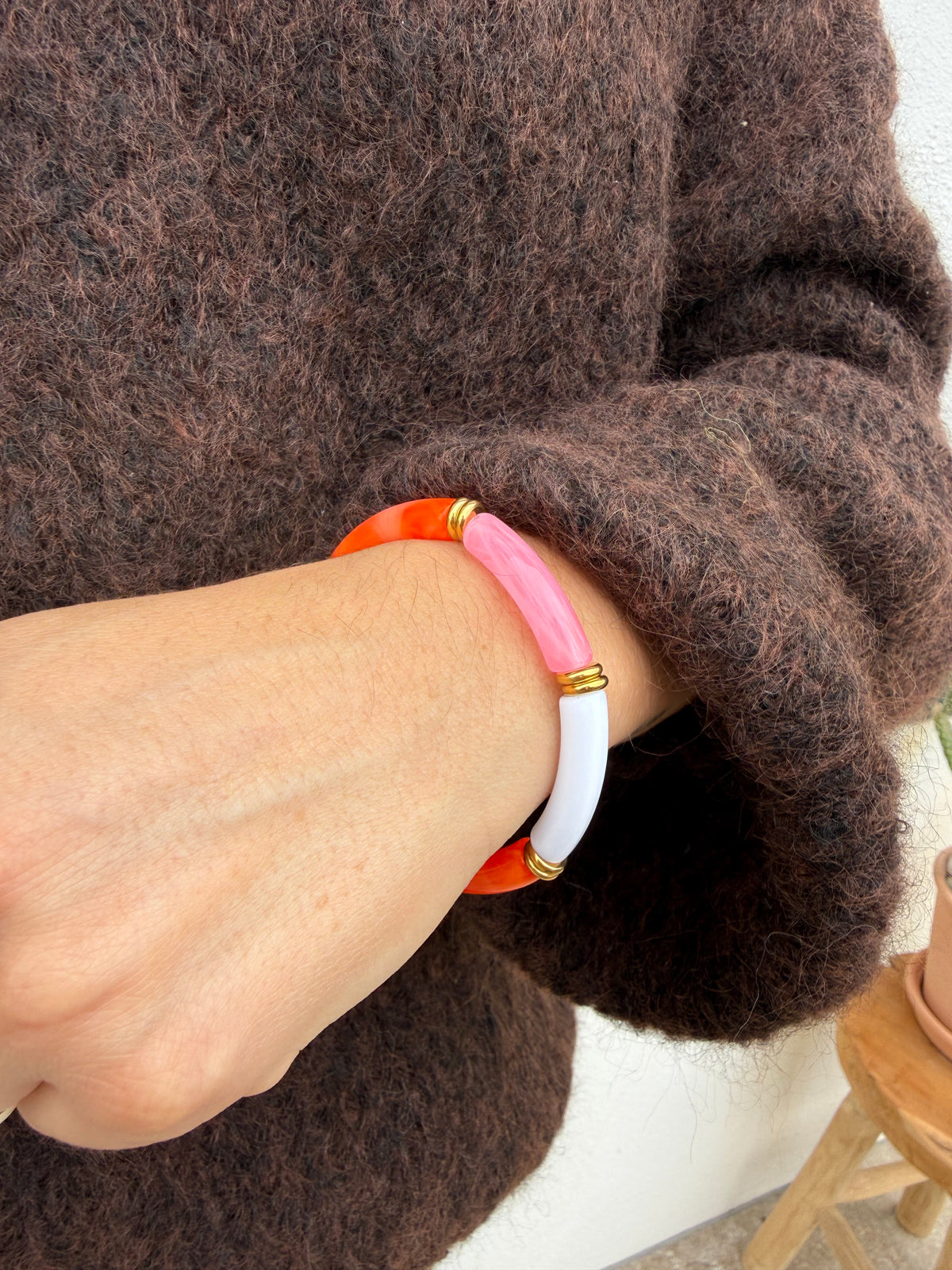 Bracelet jonc CLAUDE rose