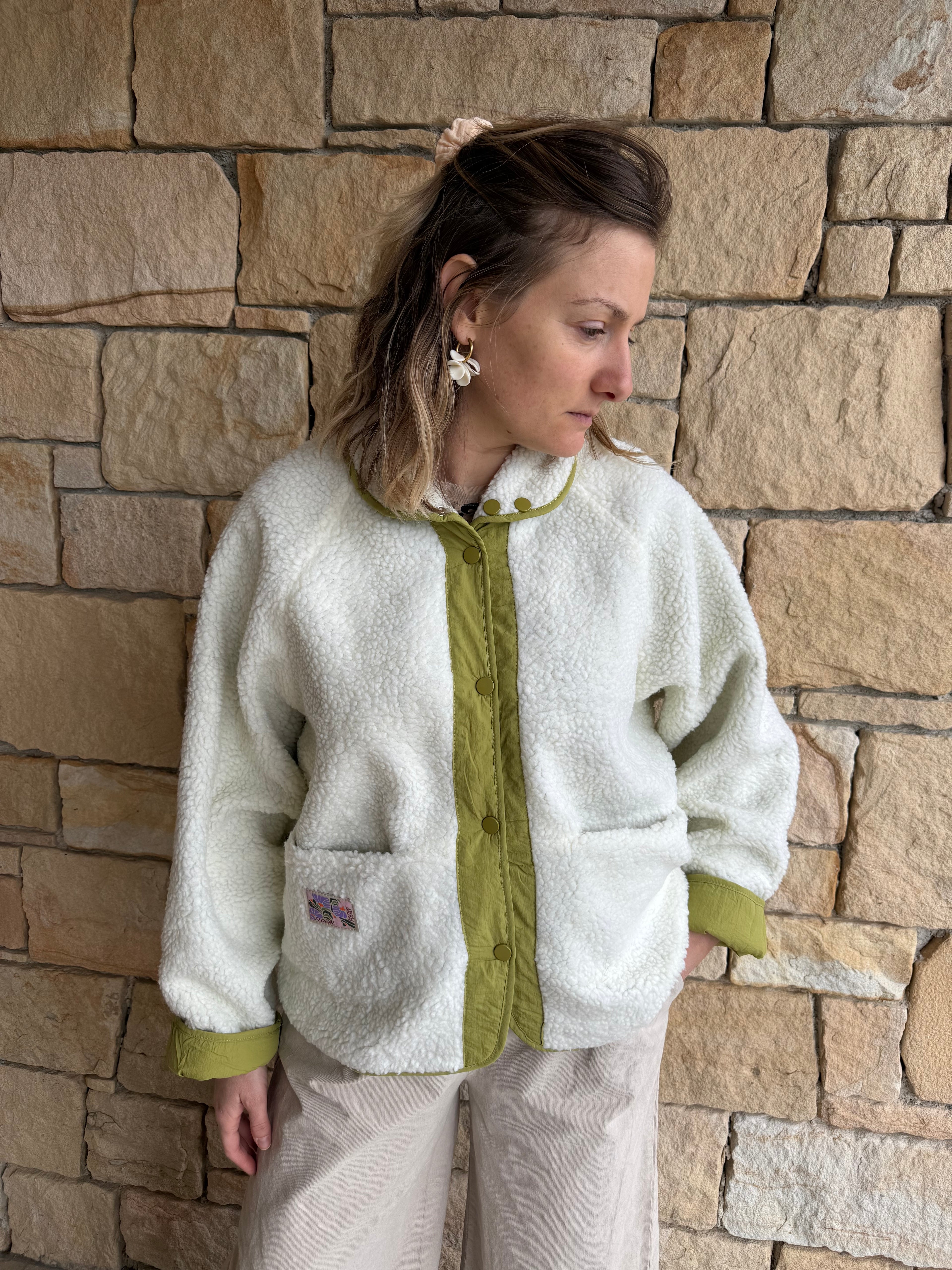 Polaire HÉLÈNE vert olive