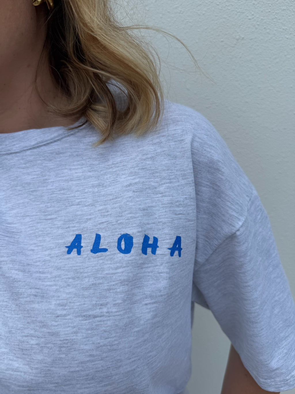 T-shirt ALOHA gris clair