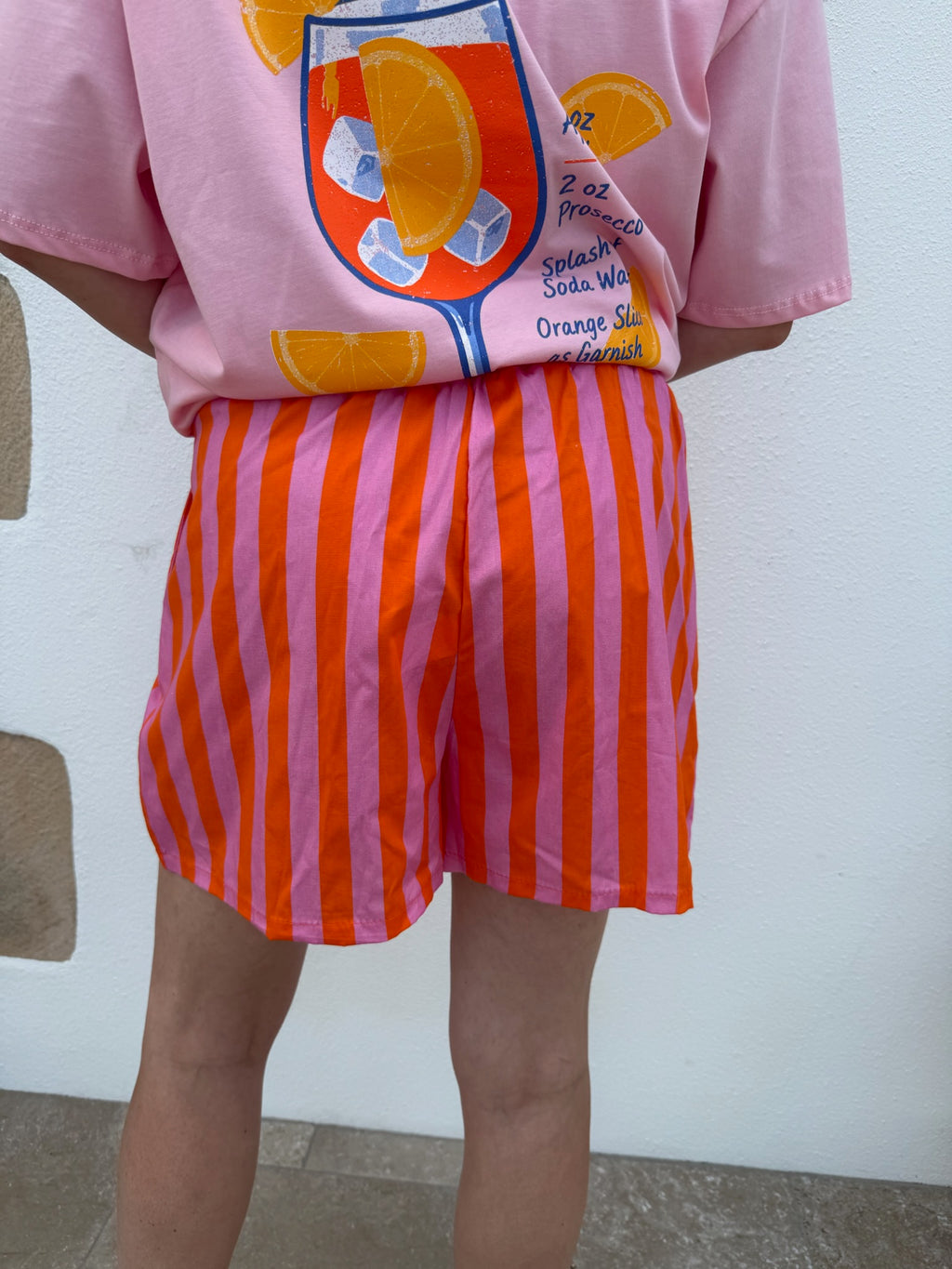 Short LÉNA rose/orange