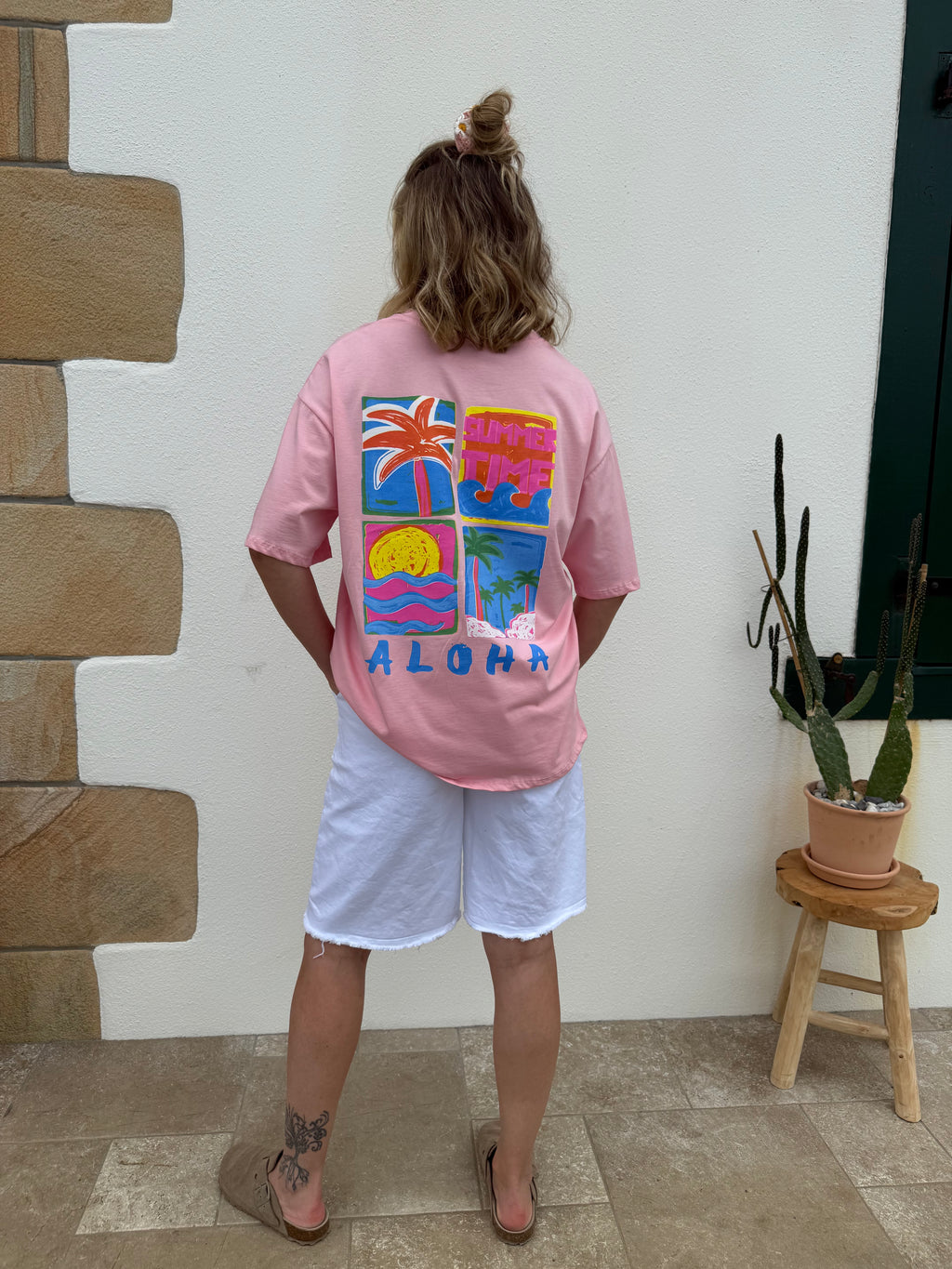 T-shirt ALOHA rose