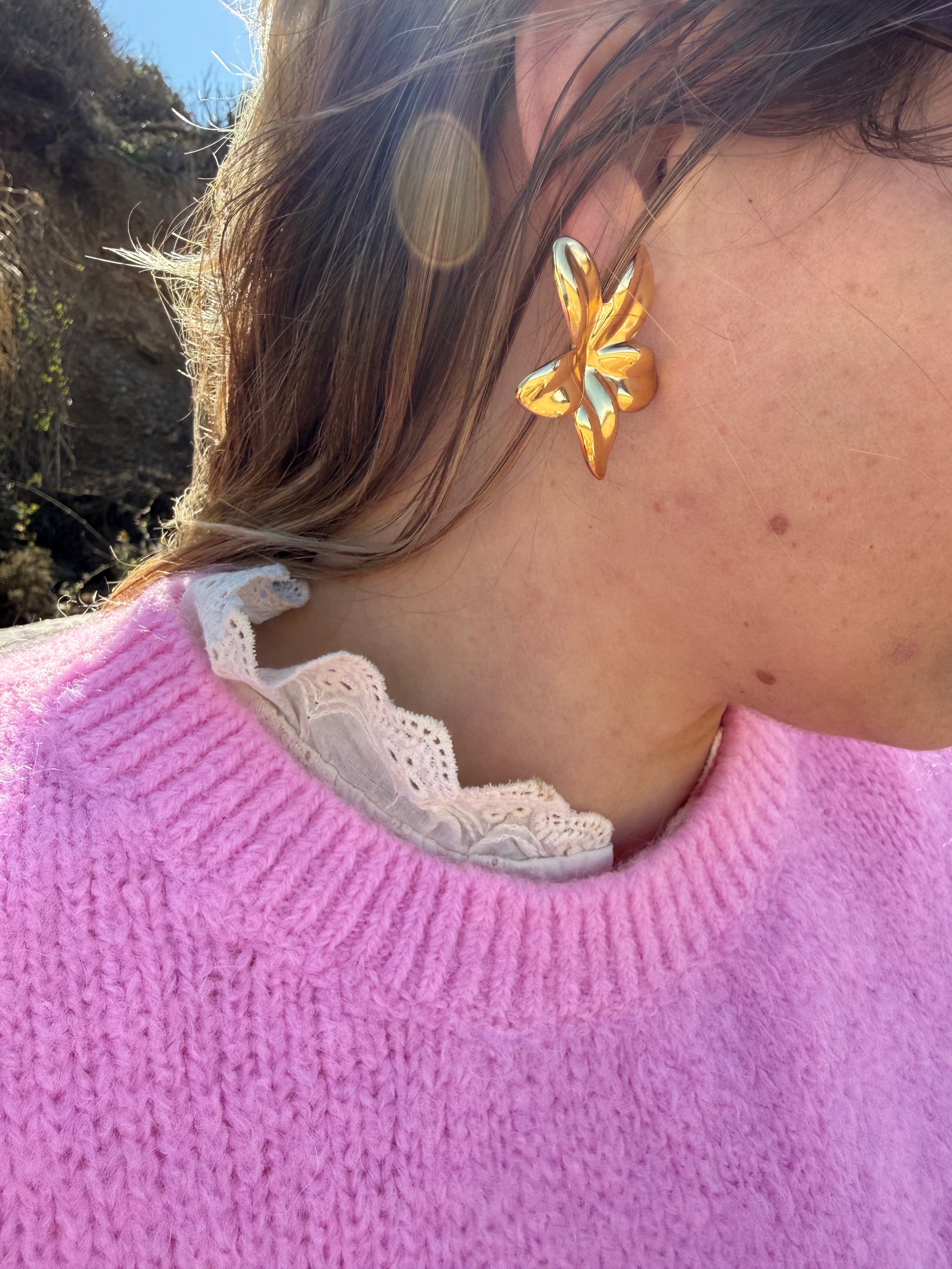 Pull sans manches CAROLINE rose