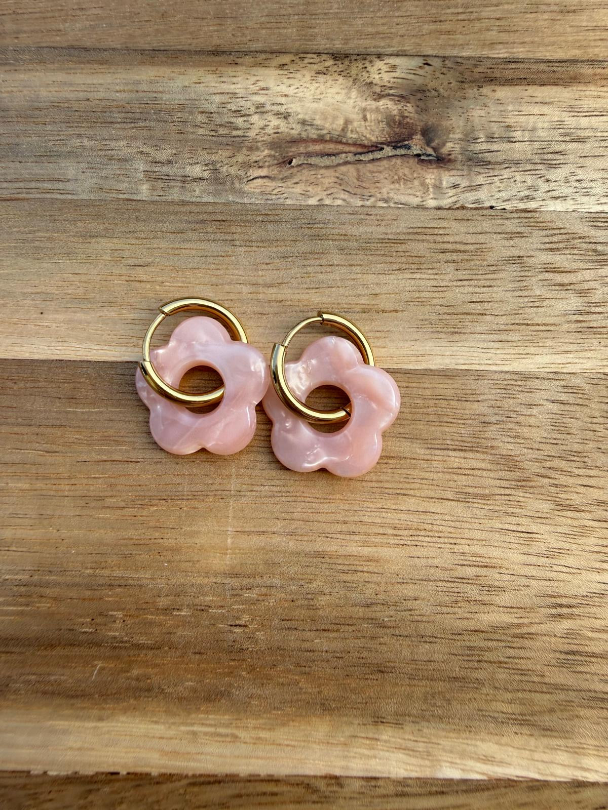 Boucles d’oreilles EMILIE roses pales