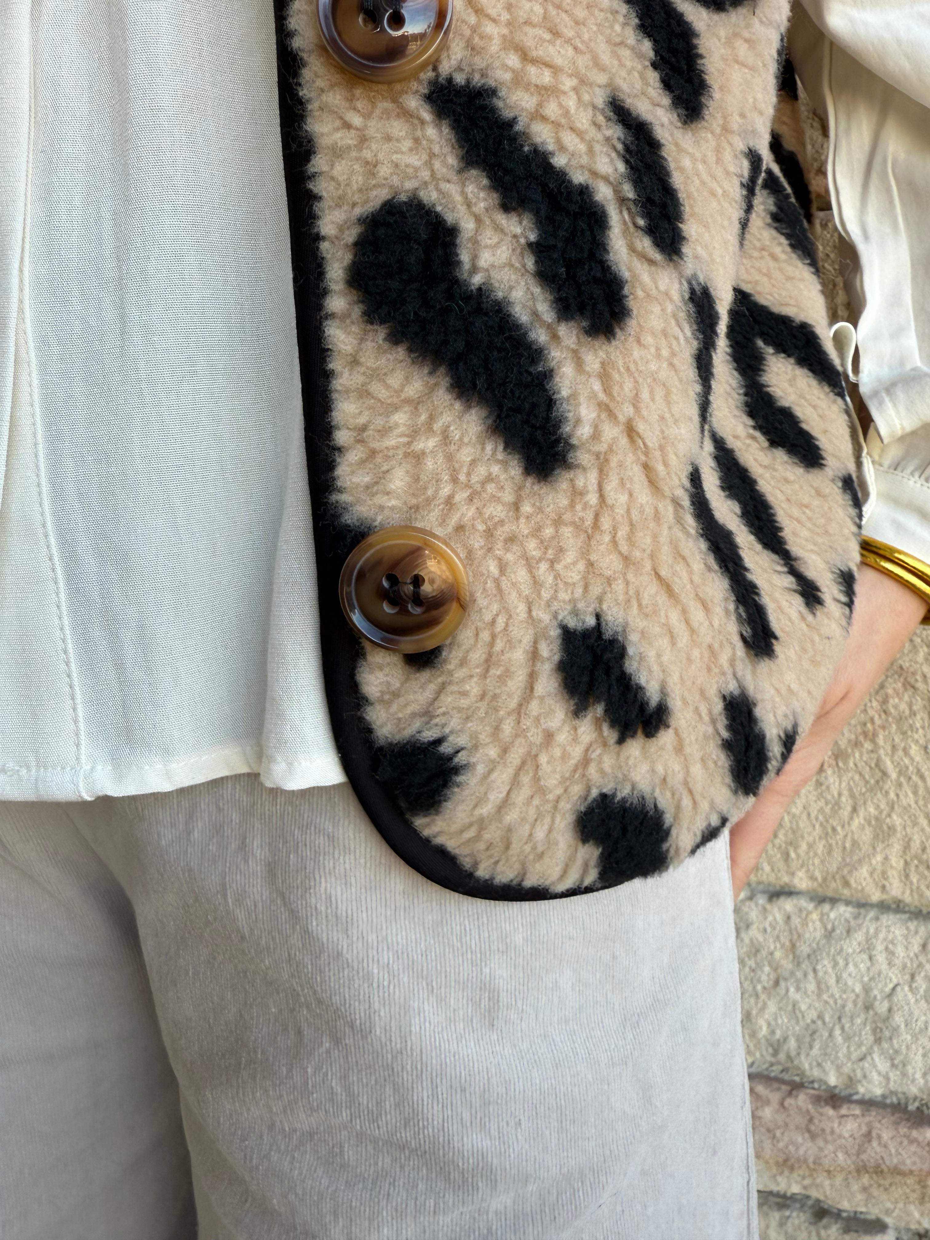 Gilet sans manches CHANTAL beige