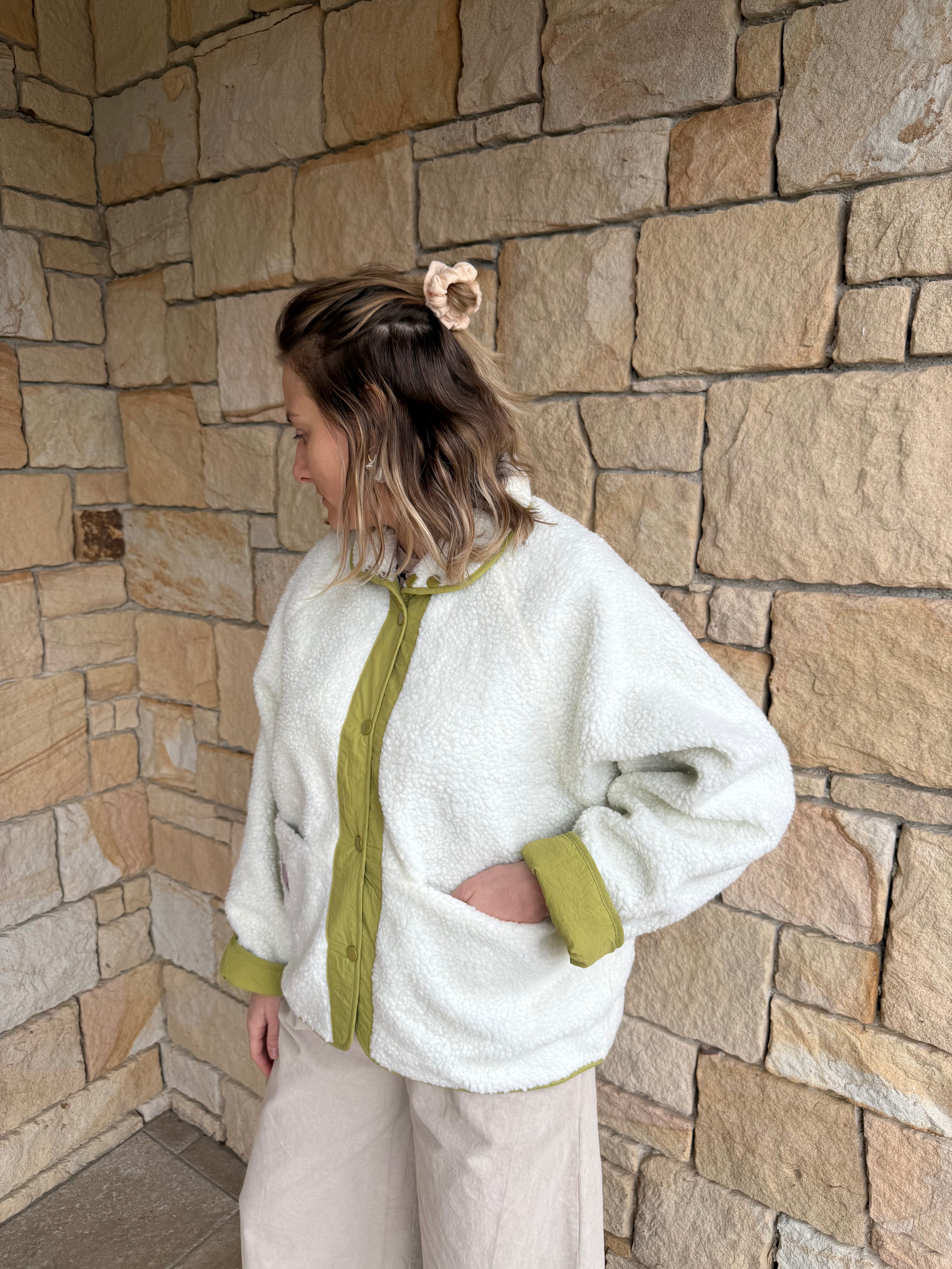 Polaire HÉLÈNE vert olive