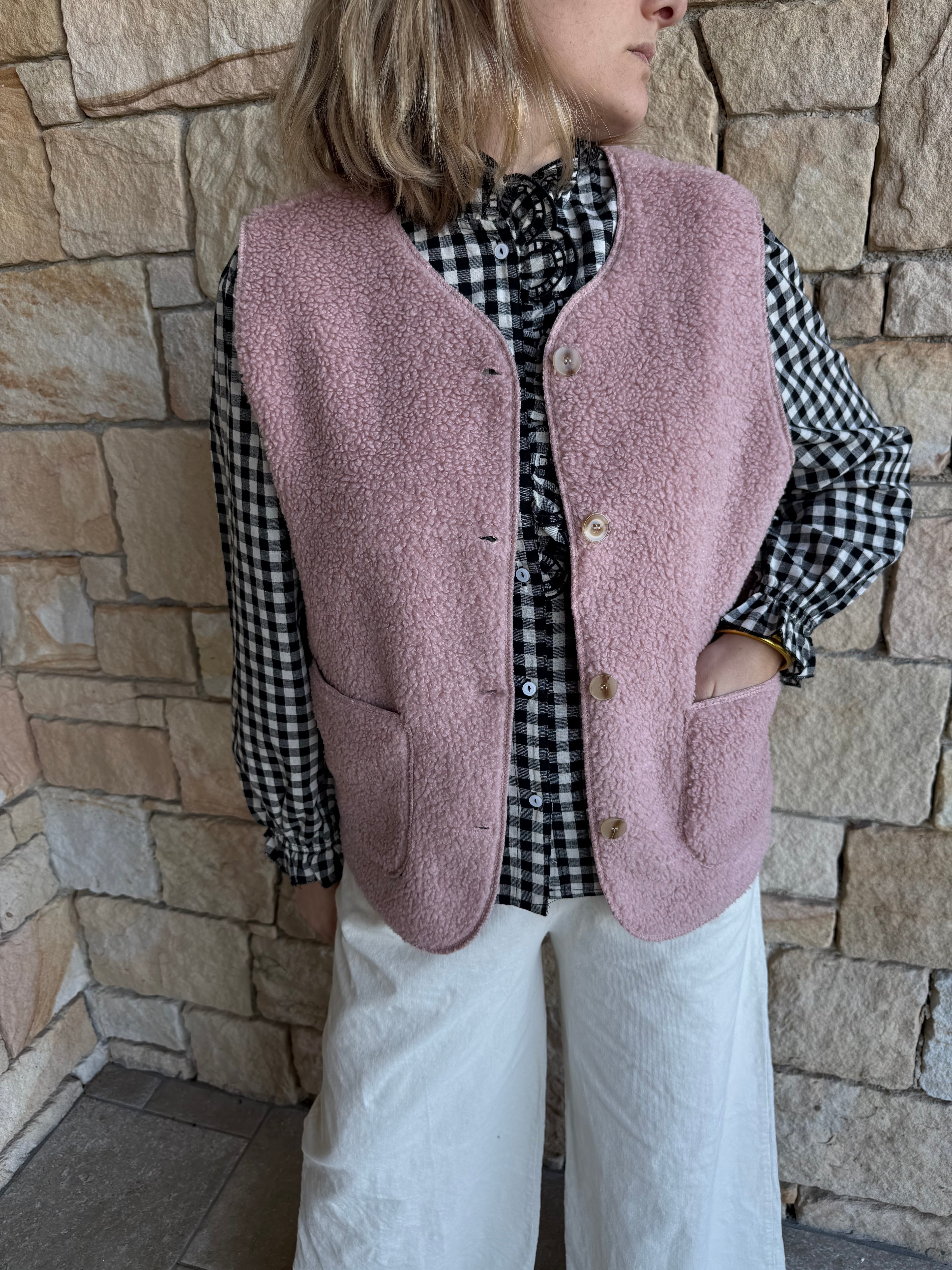 Gilet sans manches BEN rose