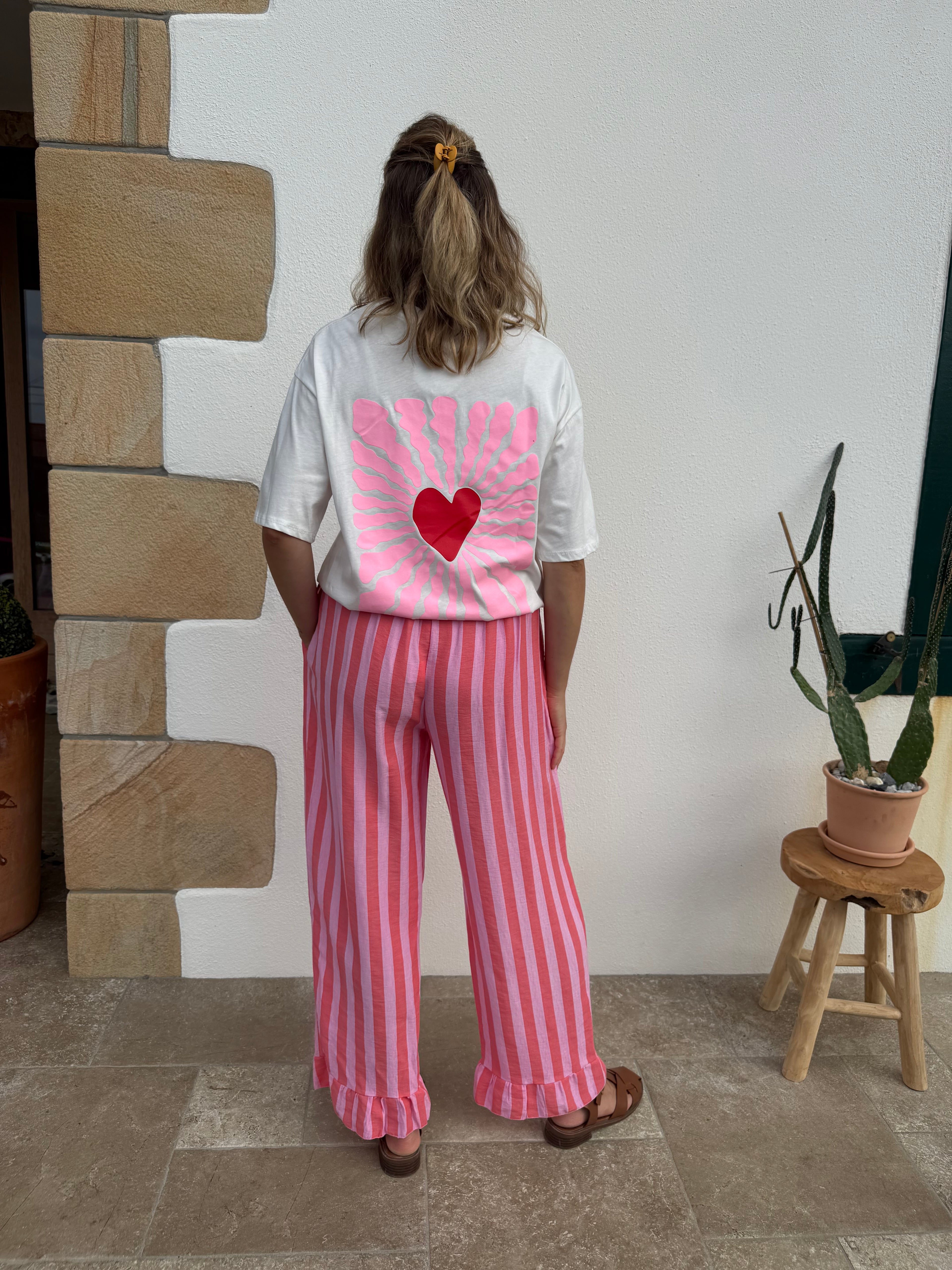Pantalon UNAI rose/corail
