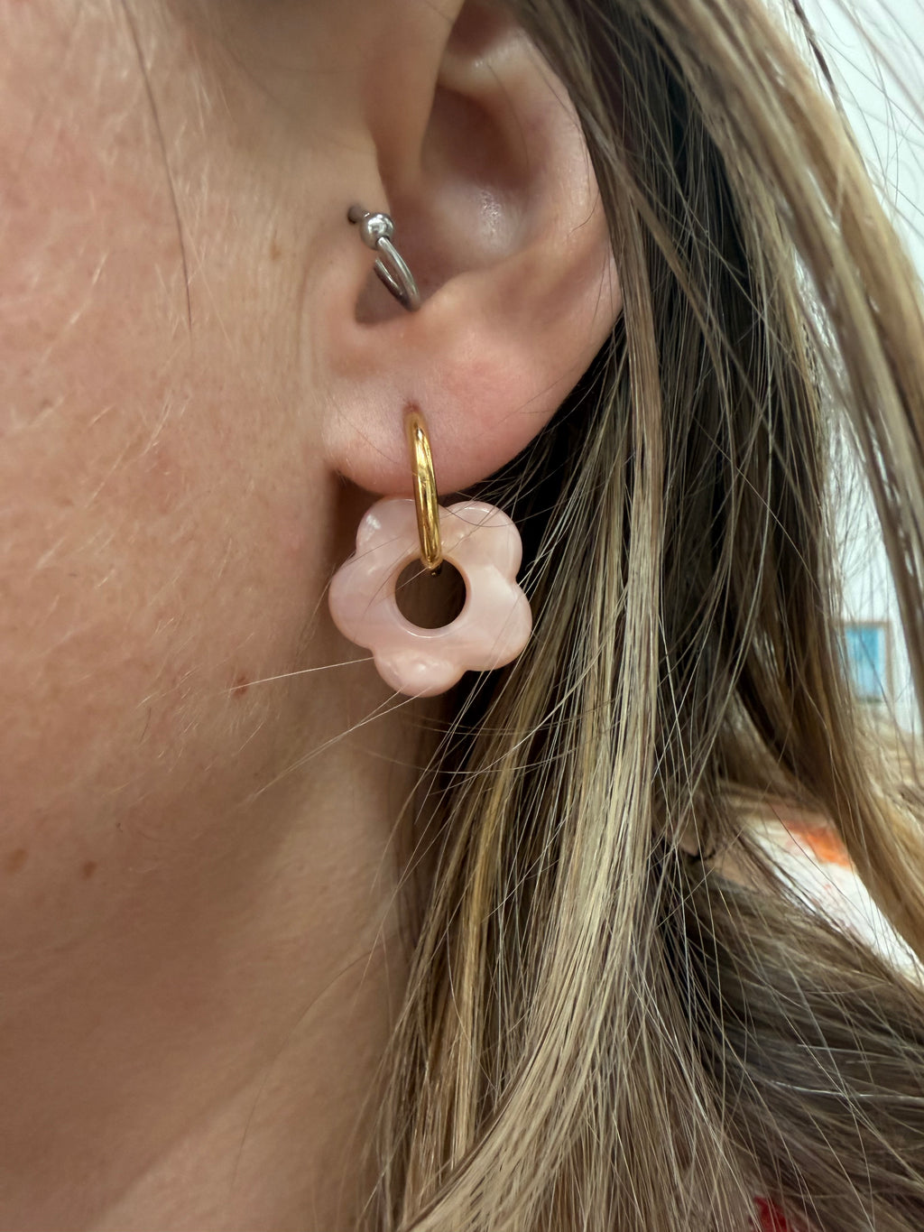 Boucles d’oreilles EMILIE roses pales
