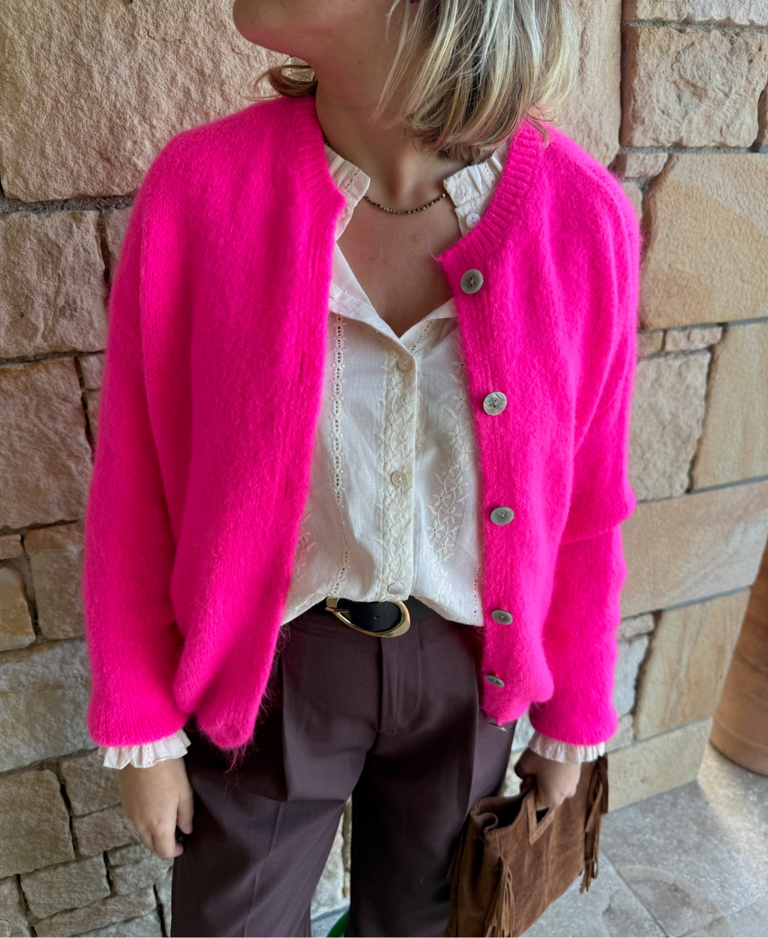 Gilet MATHIEU - Rose Fluo