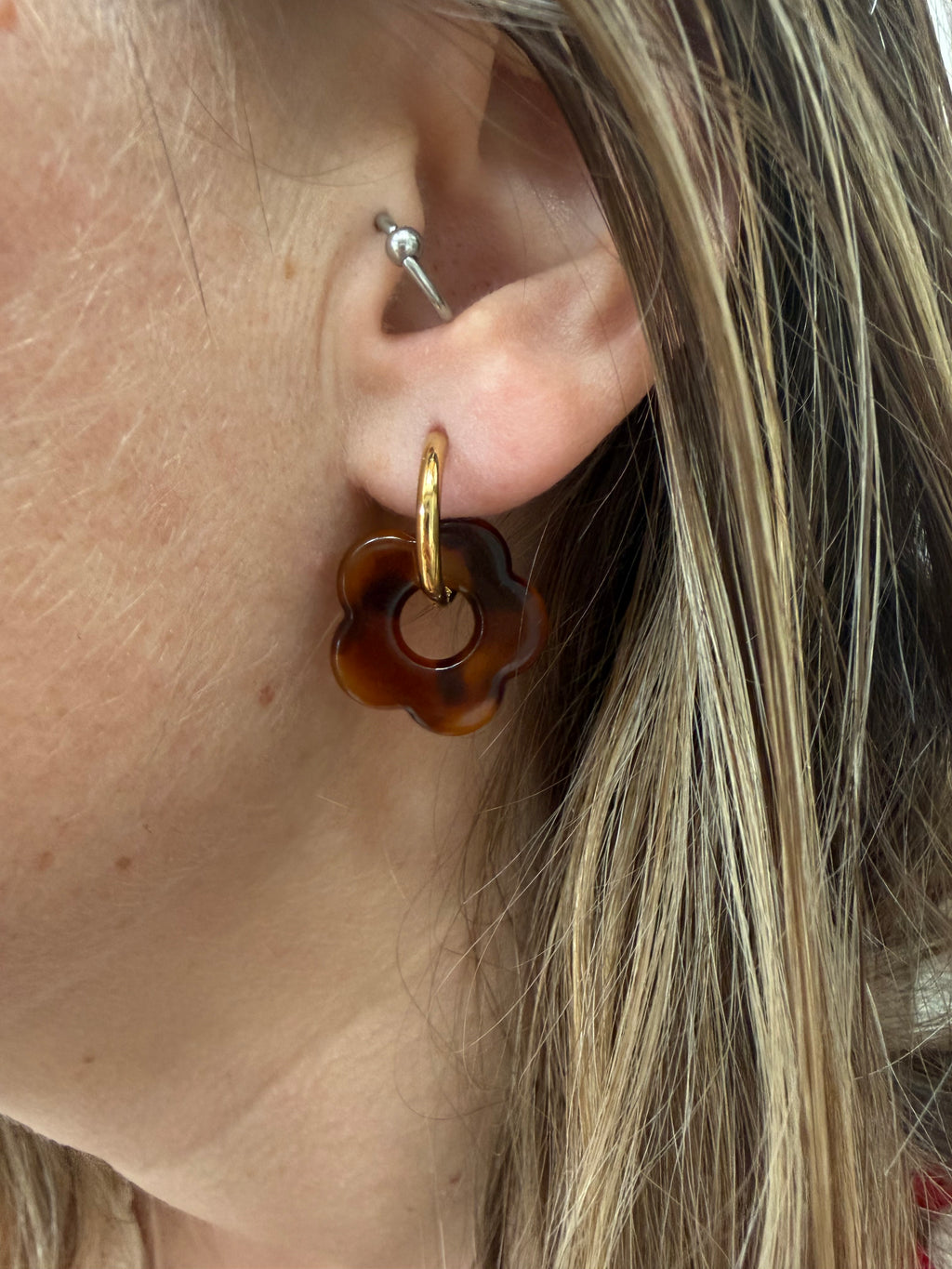 Boucles d’oreilles EMILIE marrons