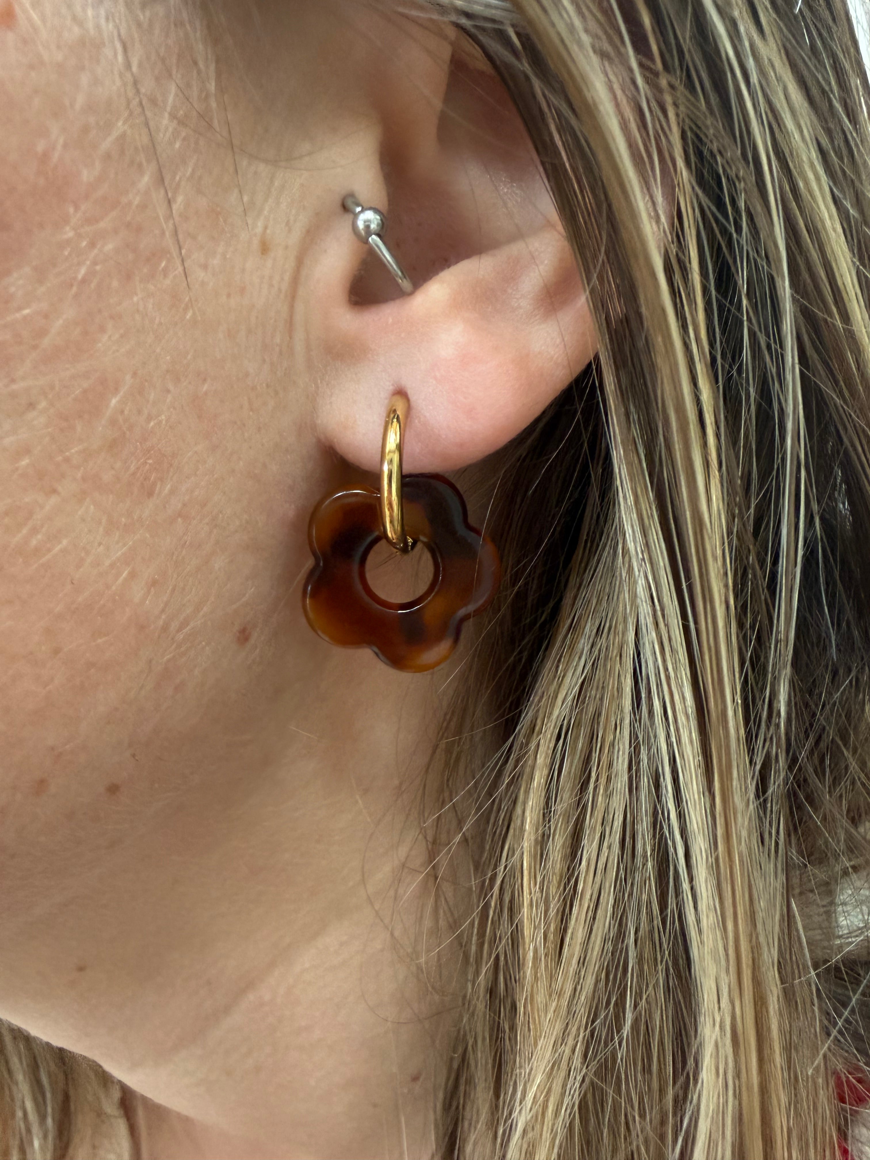 Boucles d’oreilles EMILIE marrons
