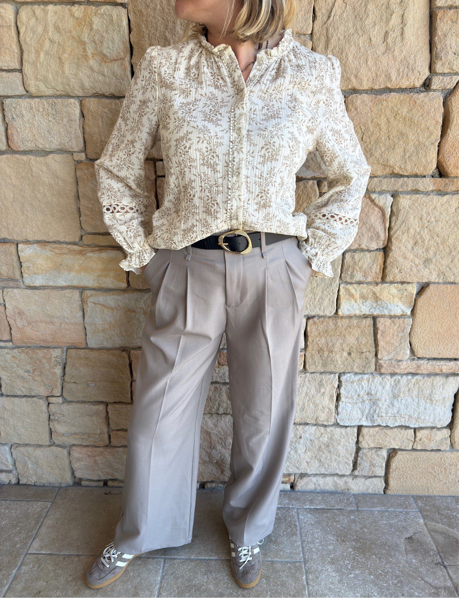 Pantalon tailleur OLIVIA - Taupe