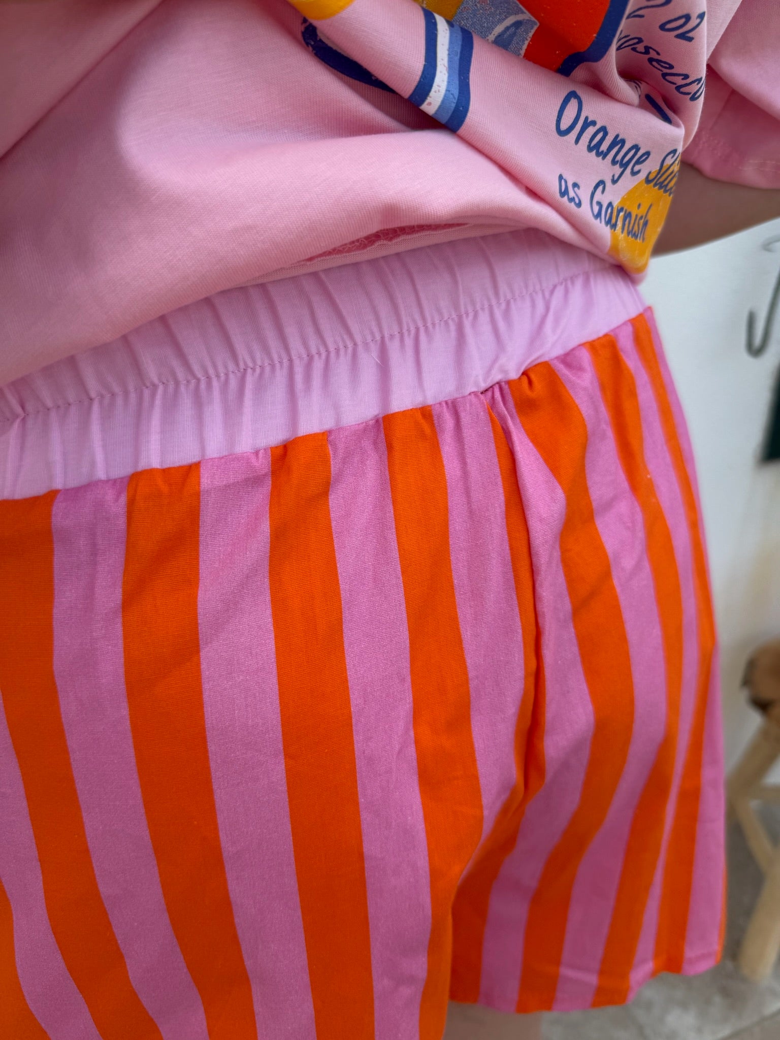 Short LÉNA rose/orange
