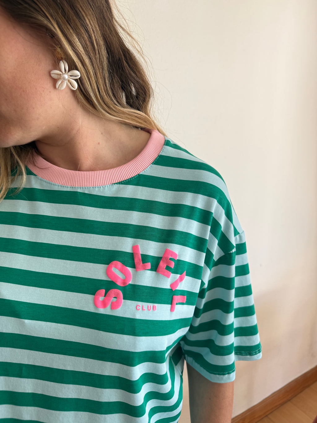 T-shirt LOU vert/bleu