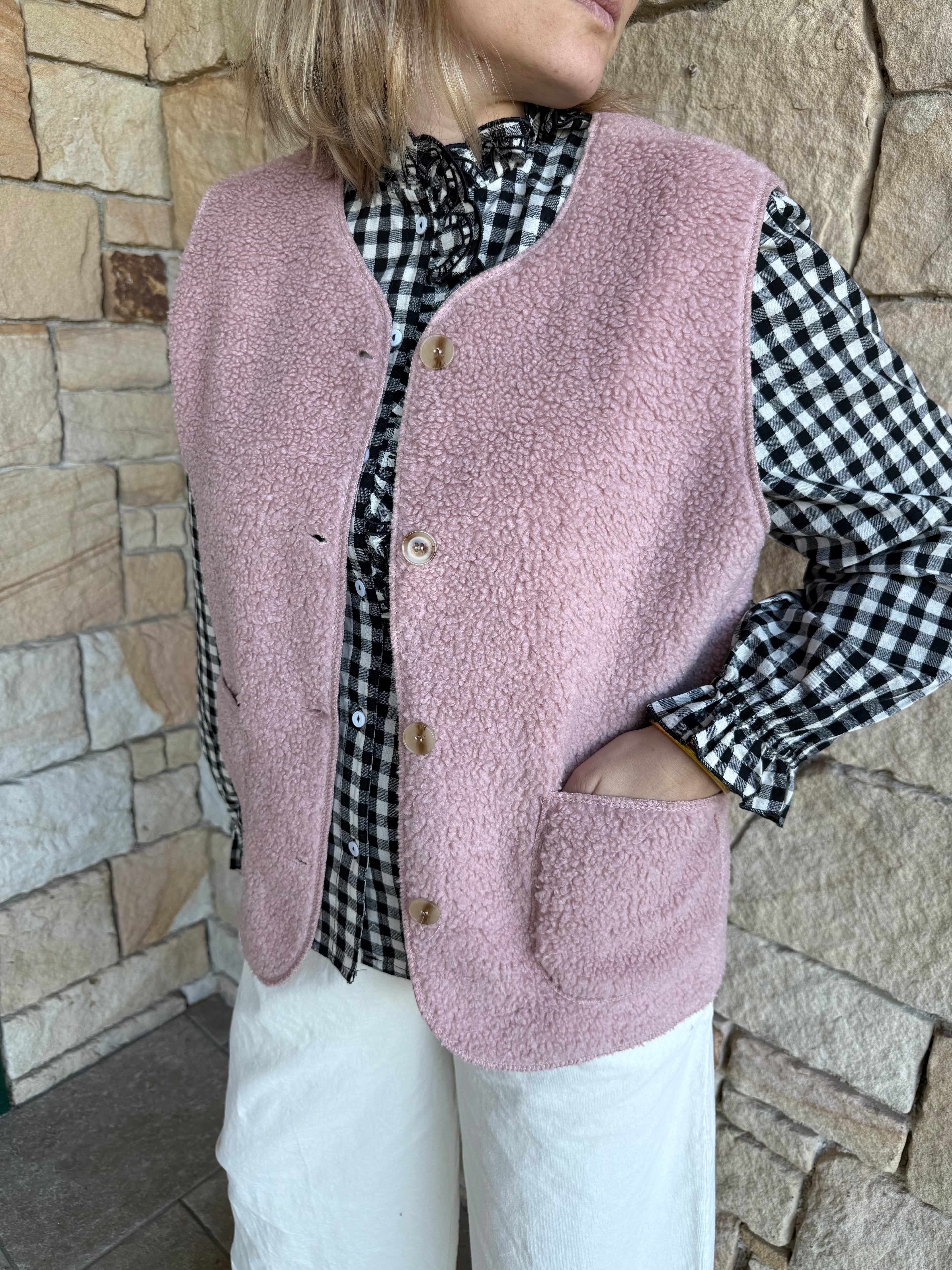 Gilet sans manches BEN rose