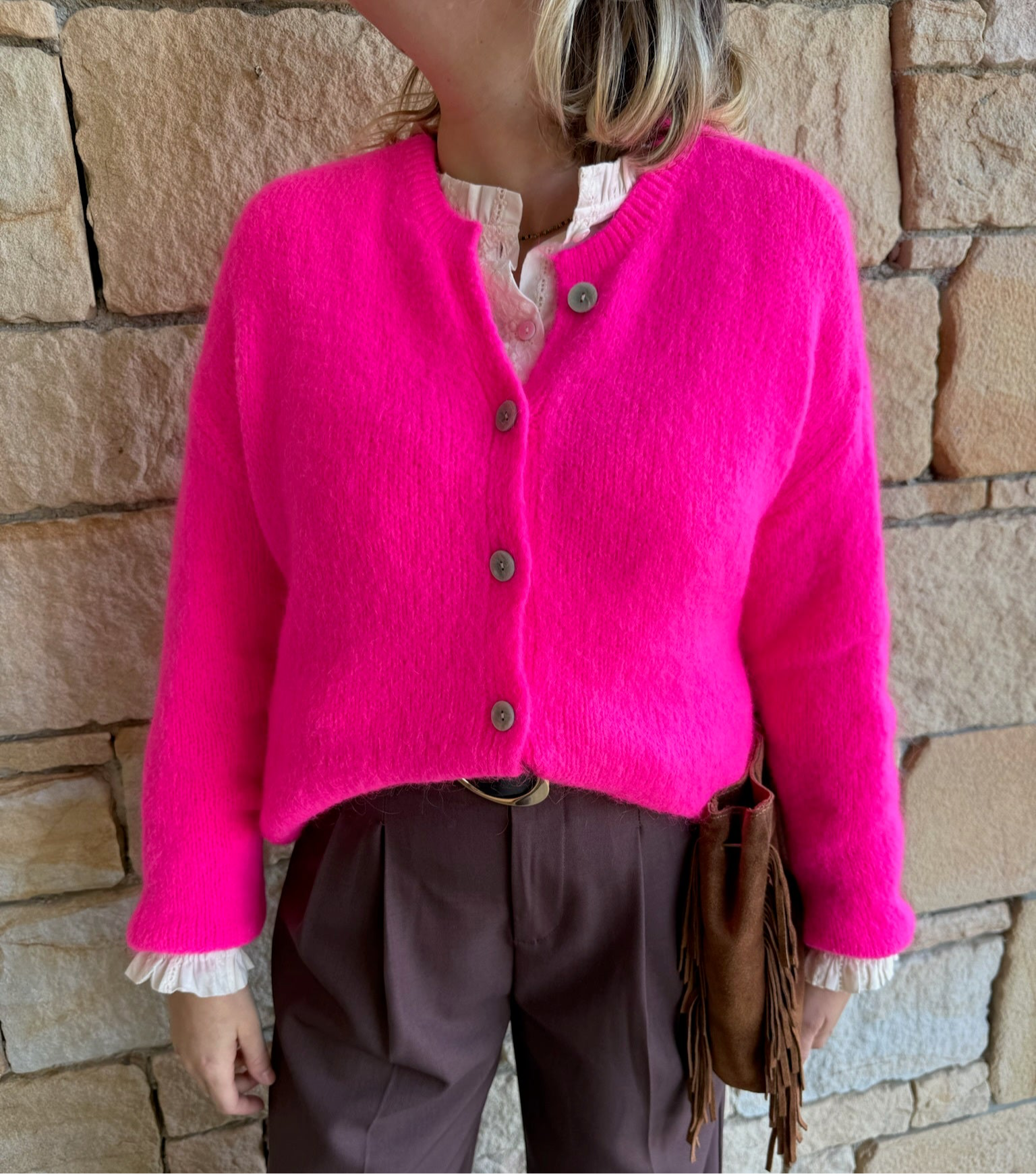 Gilet MATHIEU - Rose Fluo