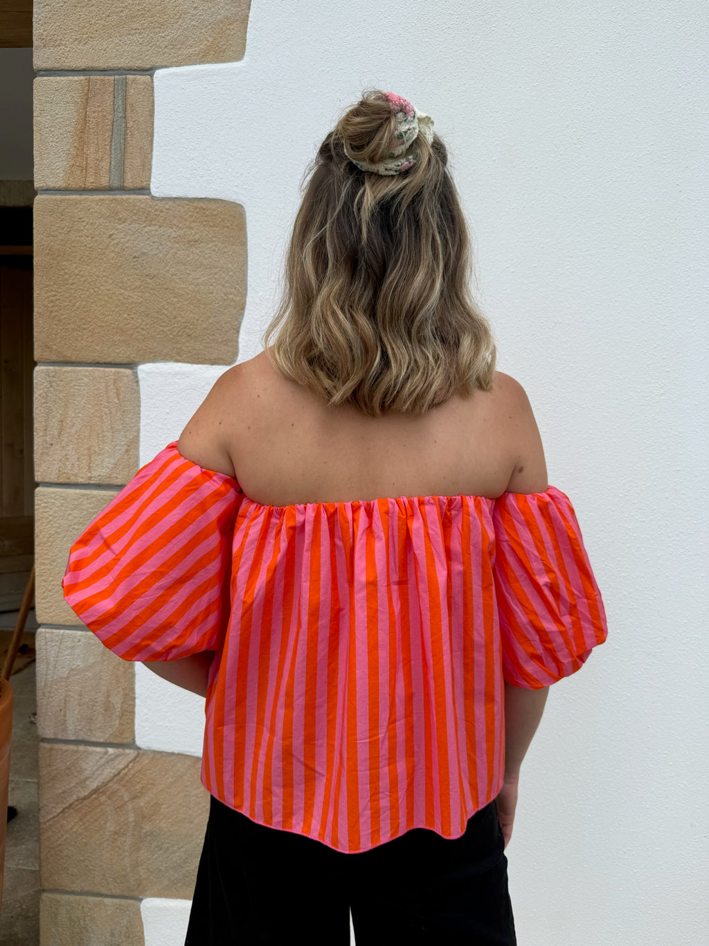 Top ALMA rayé rose