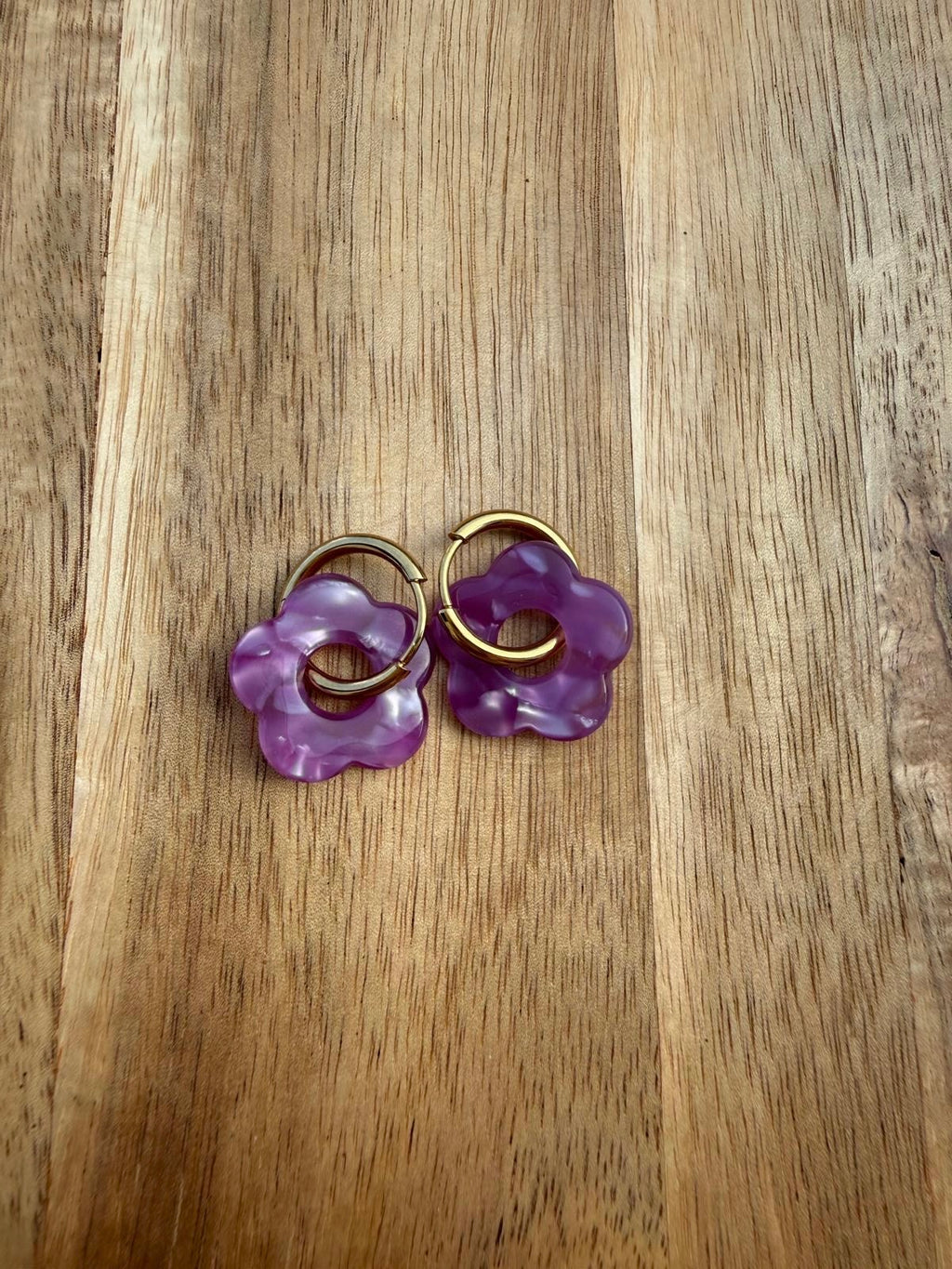 Boucles d’oreilles EMILIE violettes