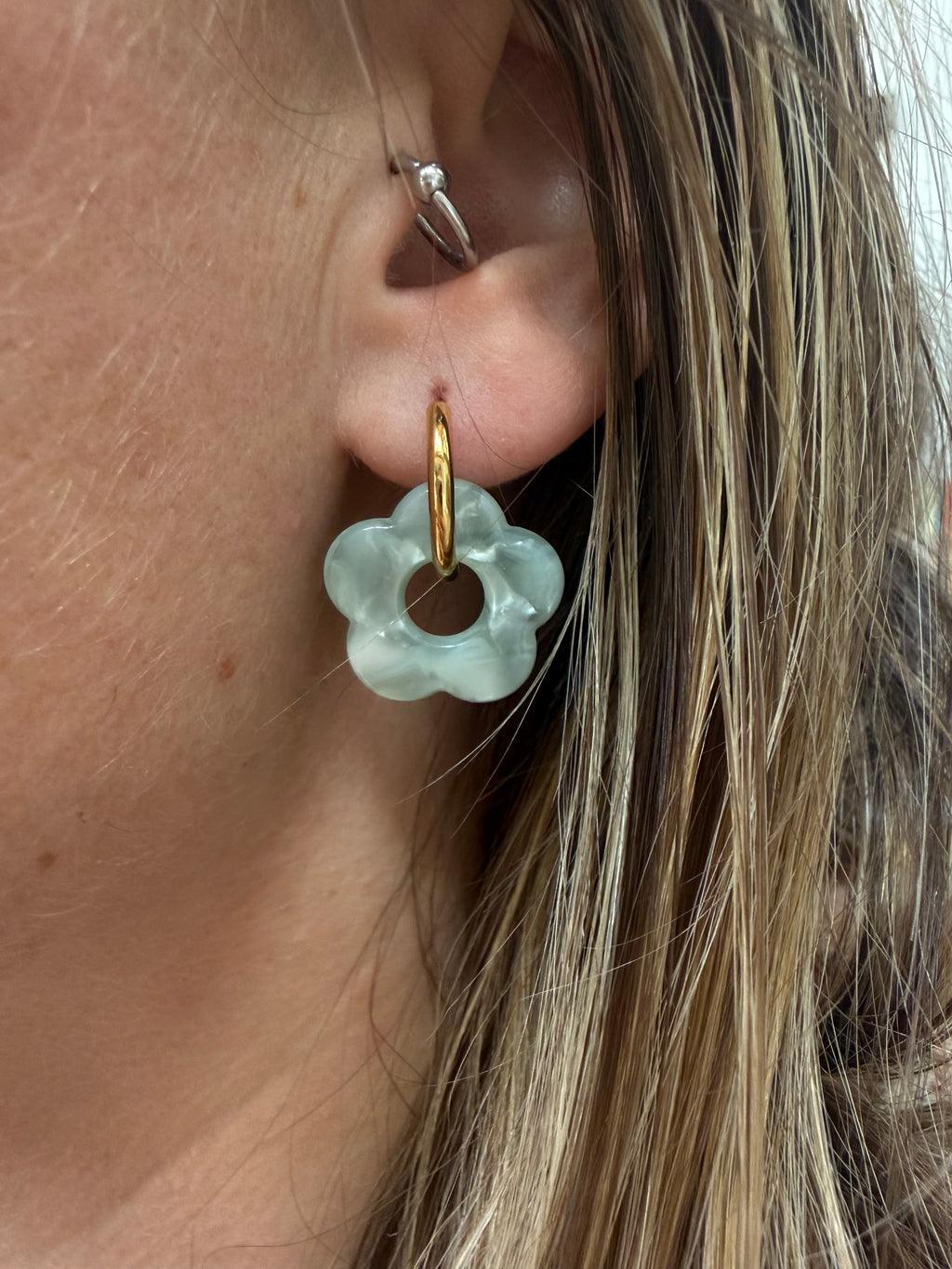 Boucles d’oreilles EMILIE céladons