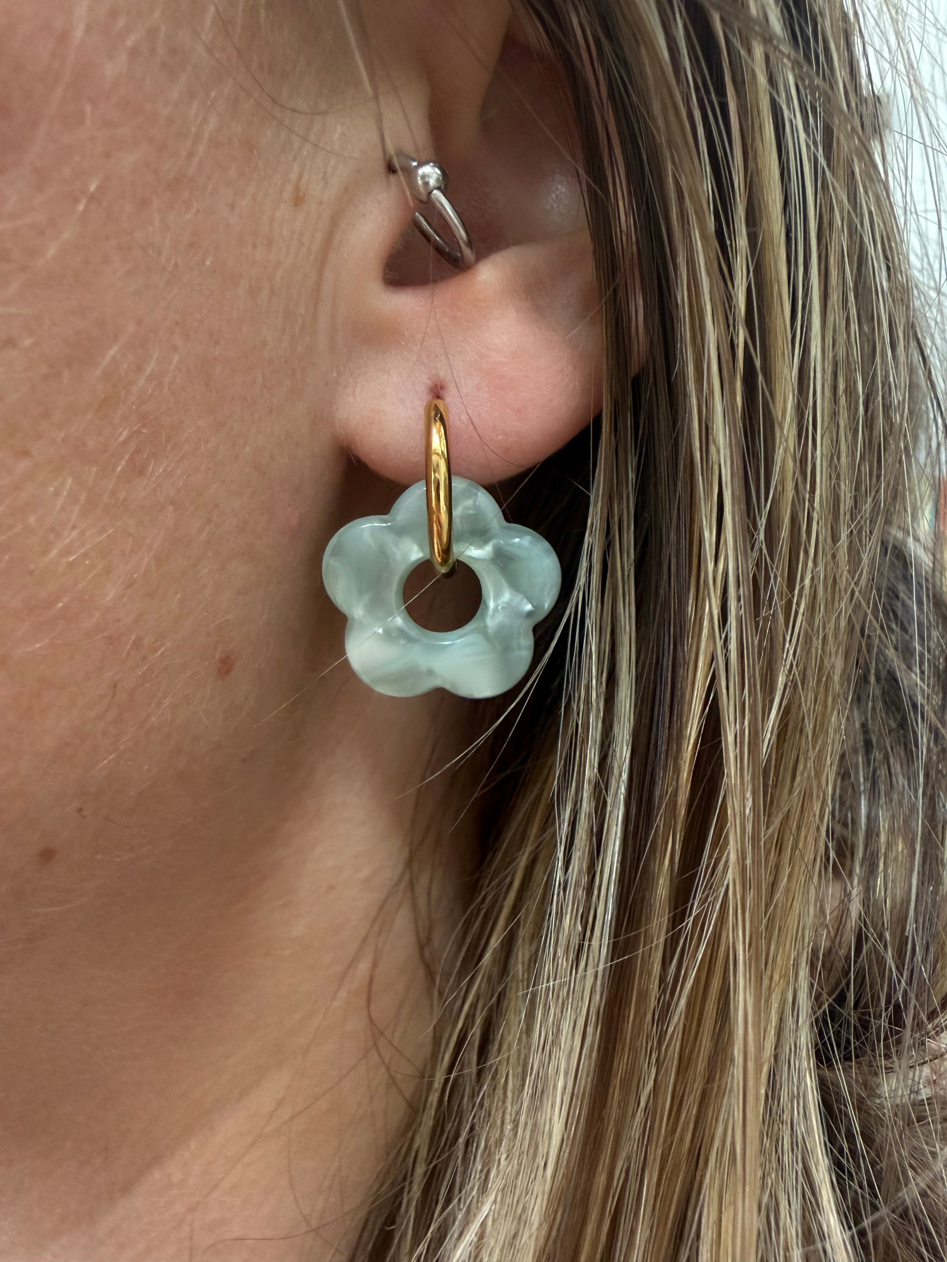 Boucles d’oreilles EMILIE céladons