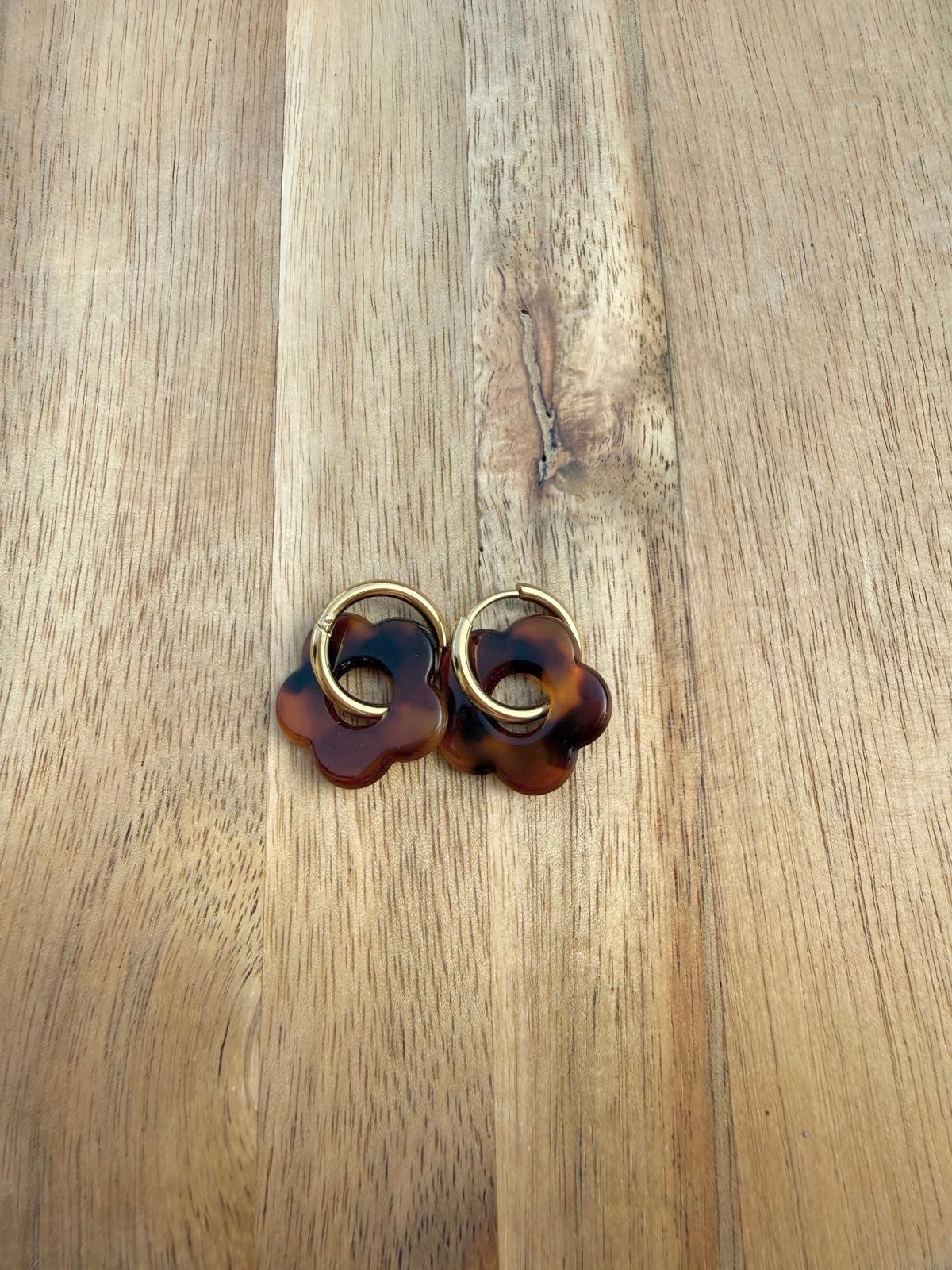 Boucles d’oreilles EMILIE marrons