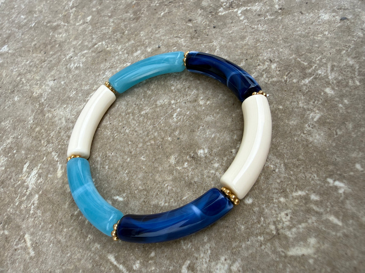 Bracelet jonc CLAUDE bleu