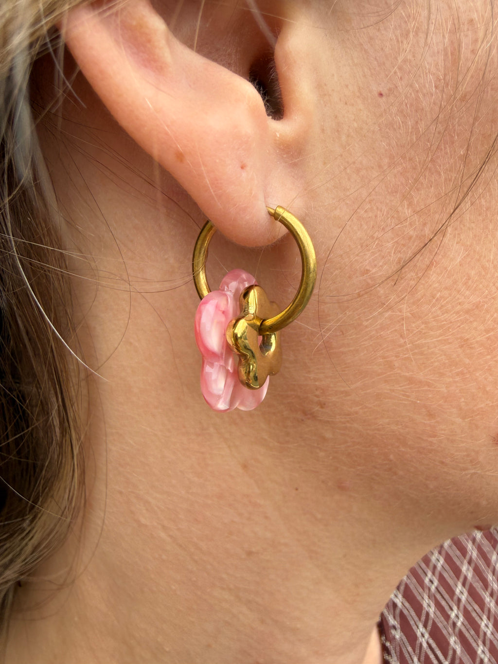 Boucles d’oreilles ADÈLE roses