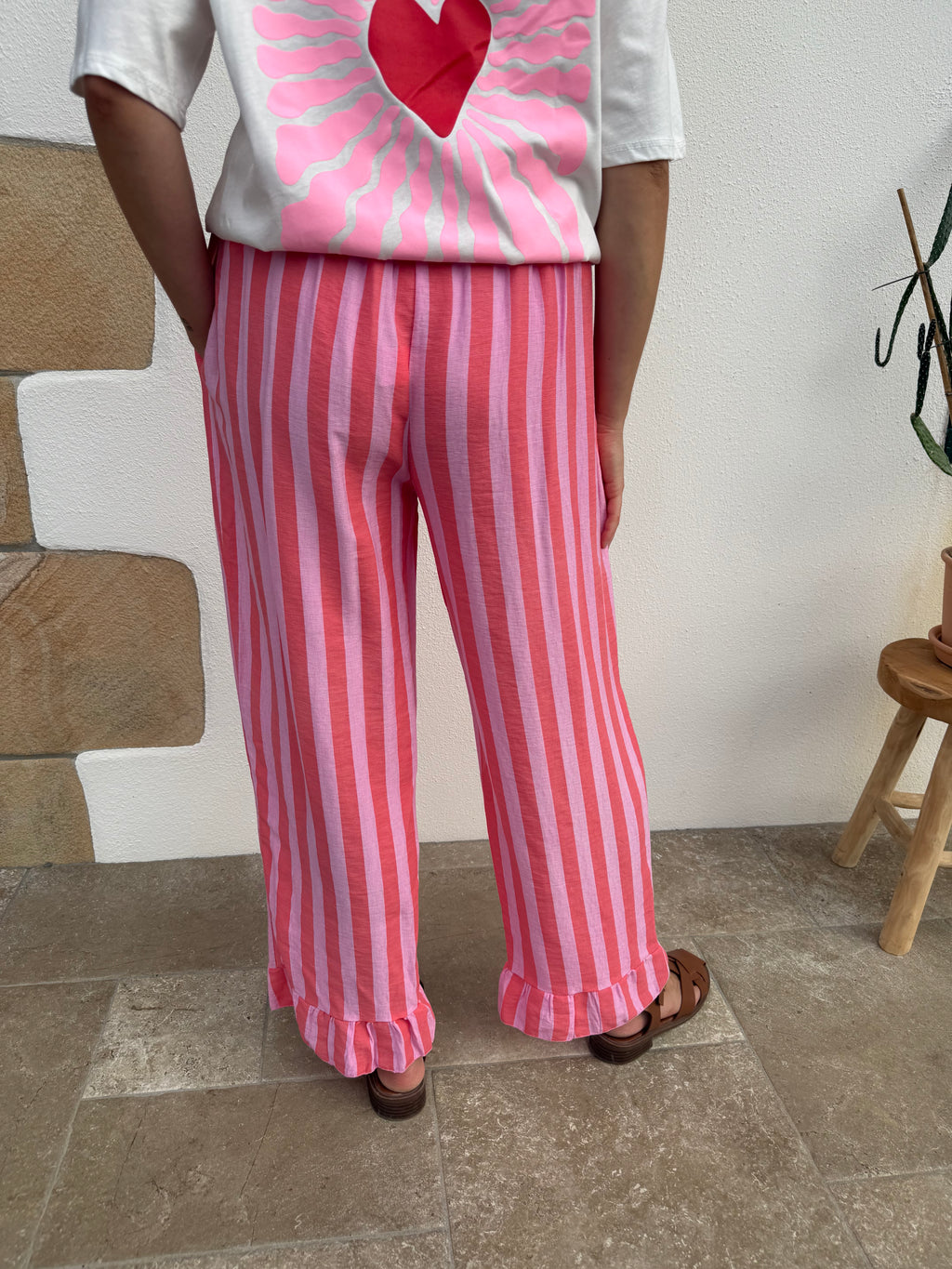 Pantalon UNAI rose/corail