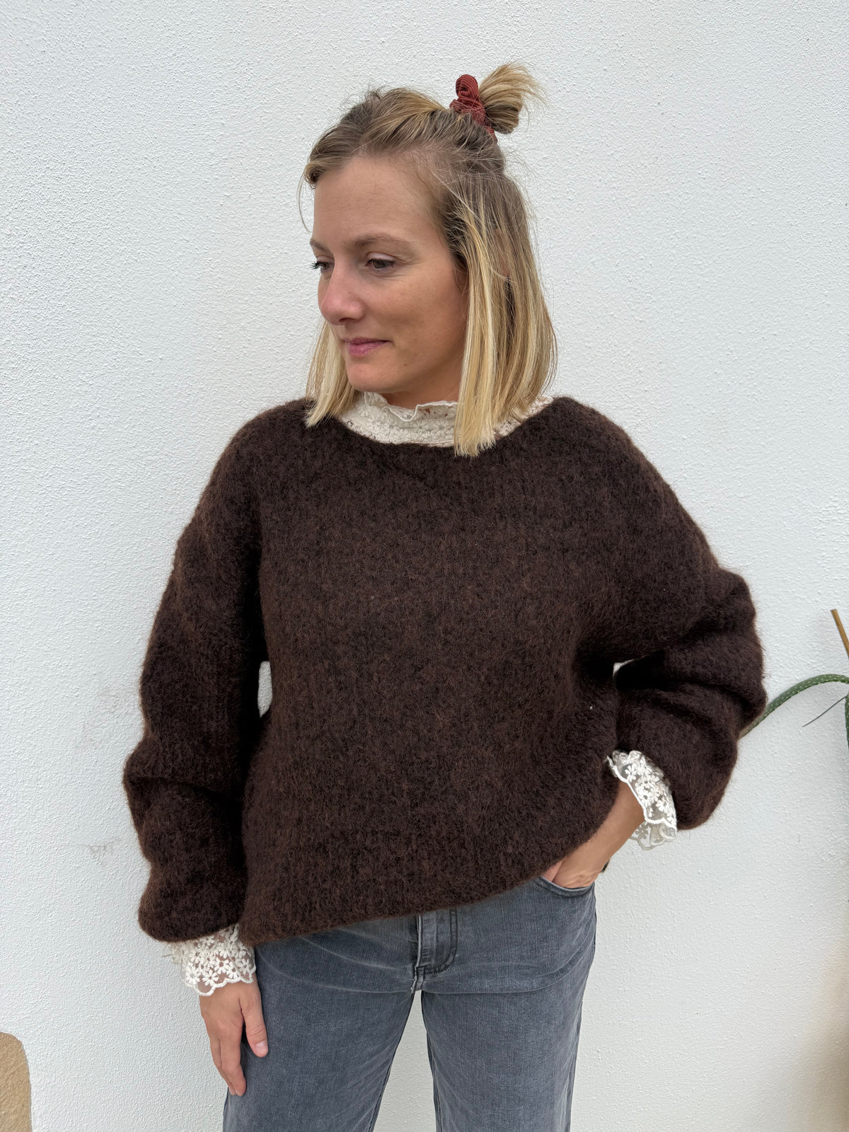 Pull YVETTE marron