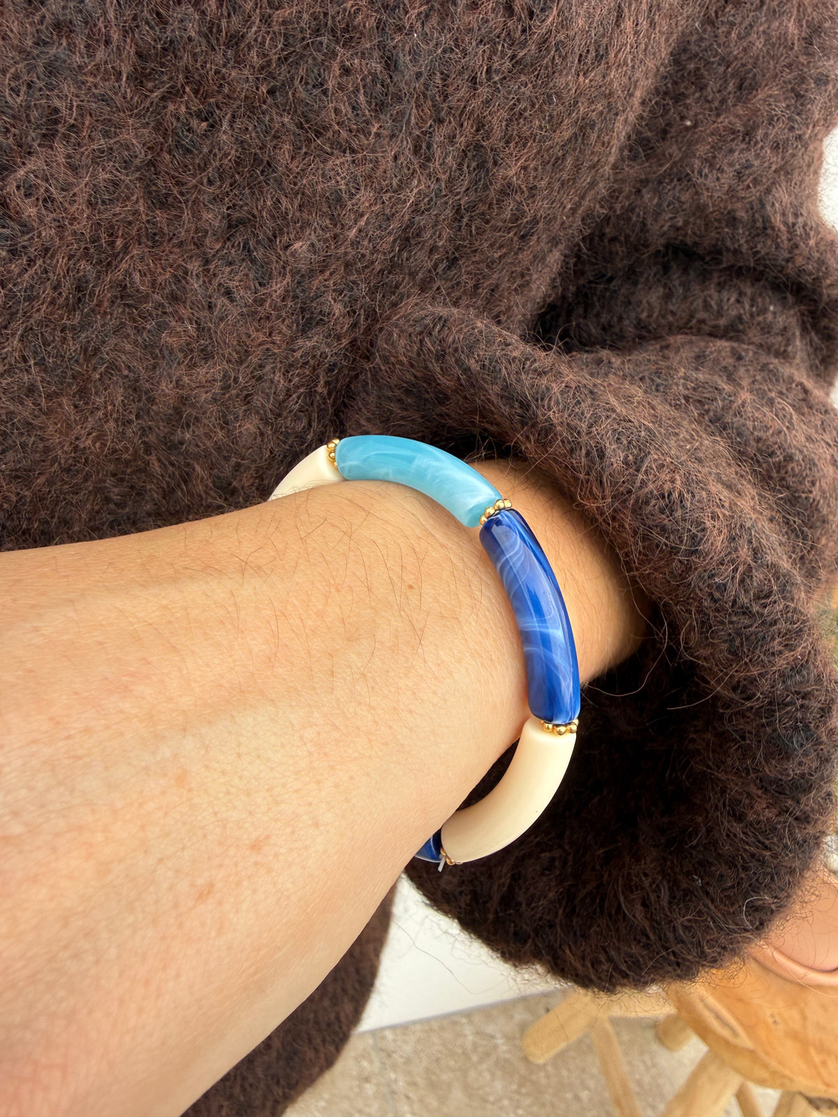 Bracelet jonc CLAUDE bleu