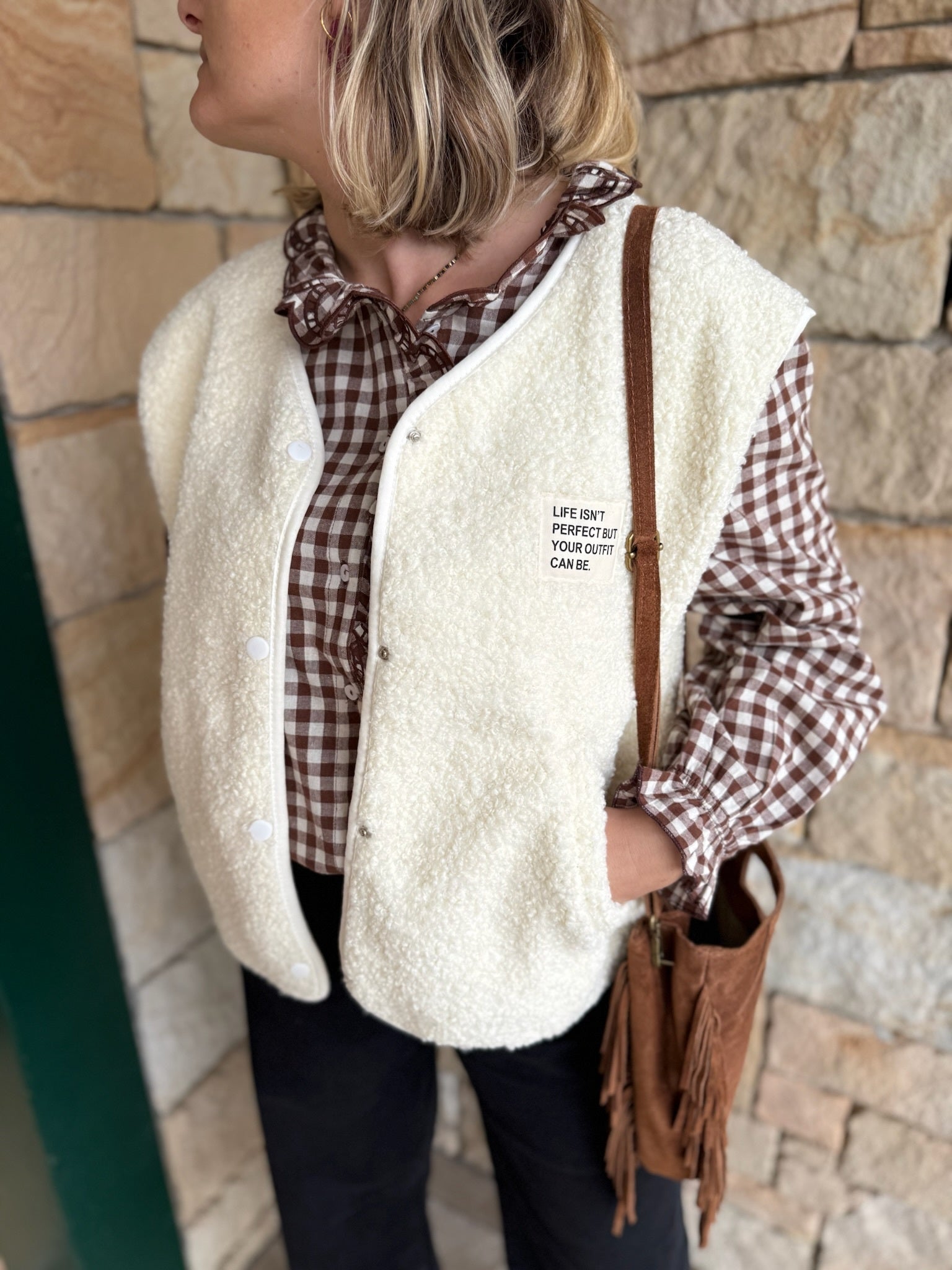 Gilet sans manches MARC - Écru
