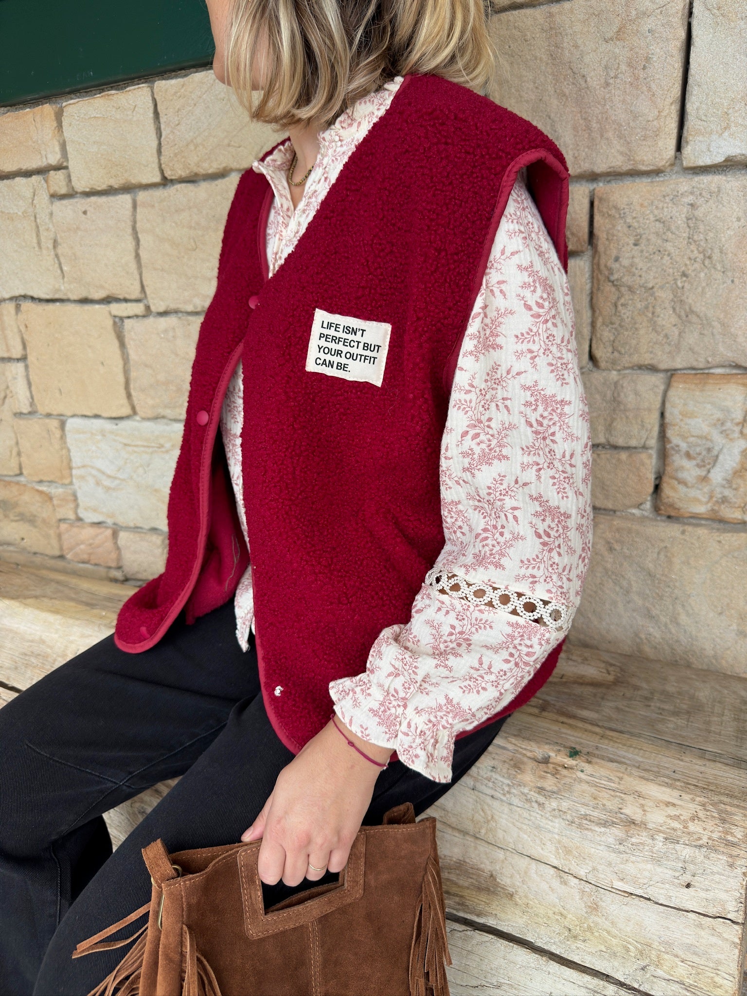 Gilet sans manches MARC - Bordeaux