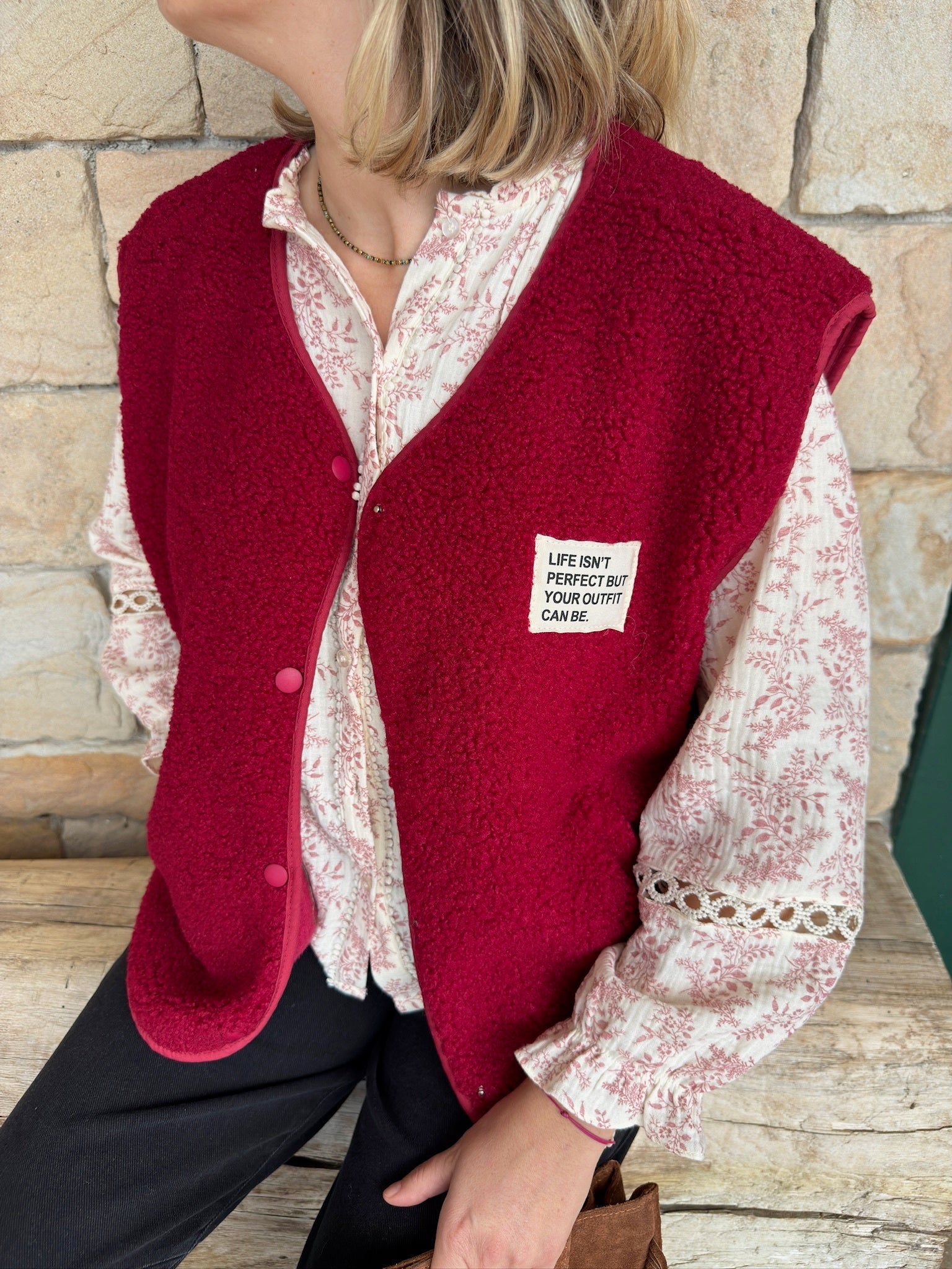 Gilet sans manches MARC - Bordeaux