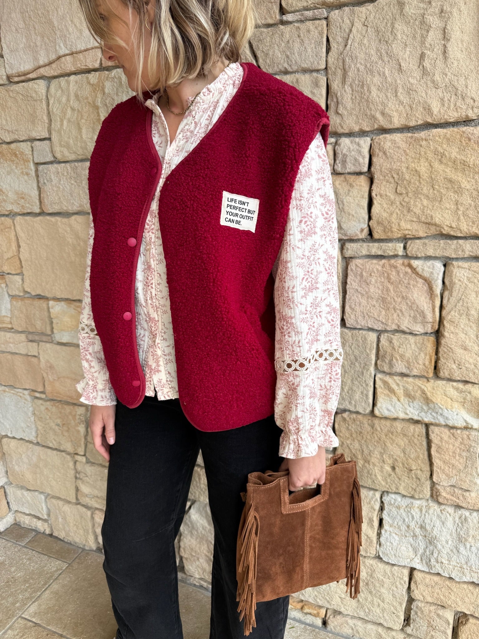 Gilet sans manches MARC - Bordeaux