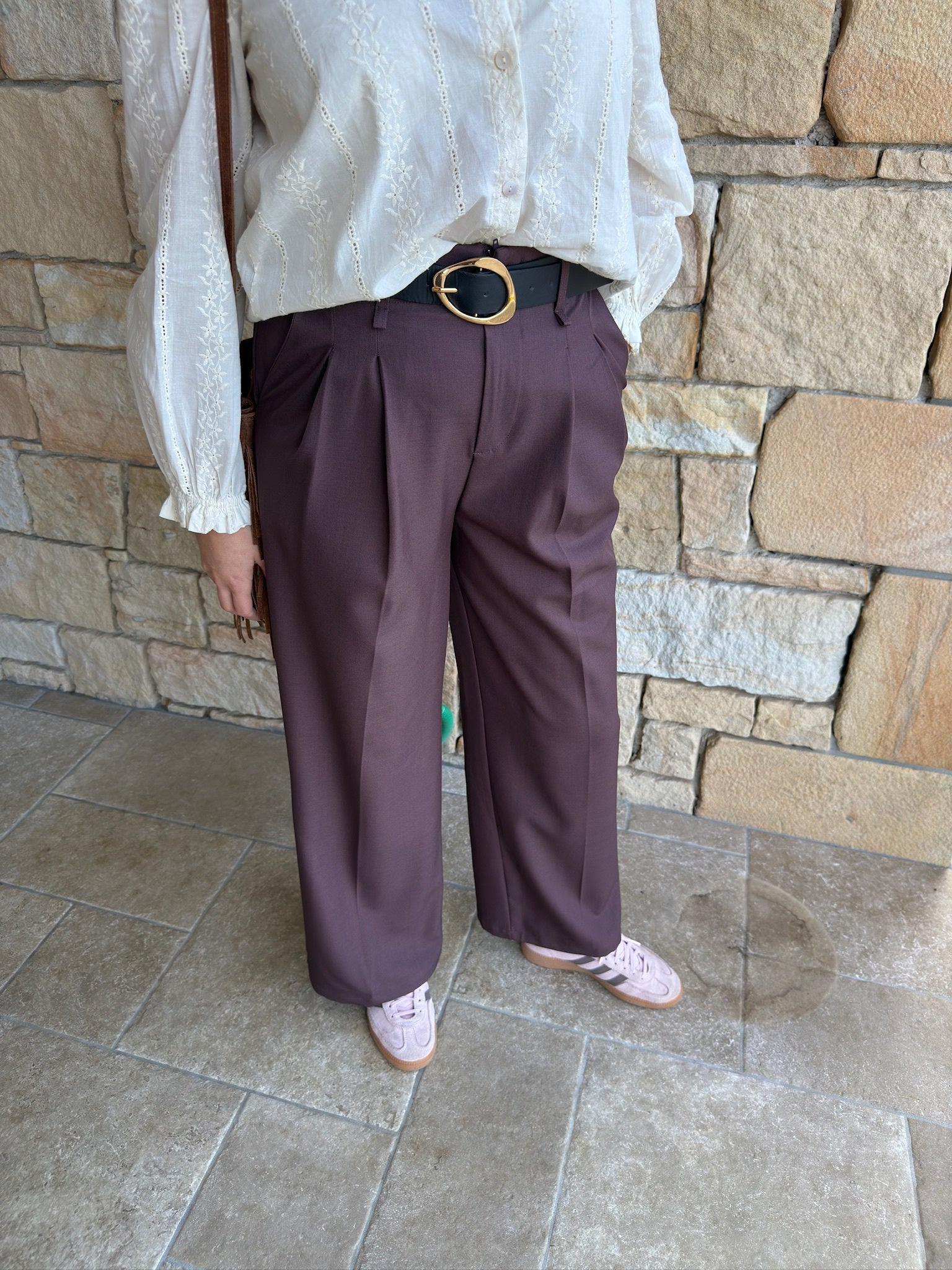 Pantalon tailleur OLIVIA - Café