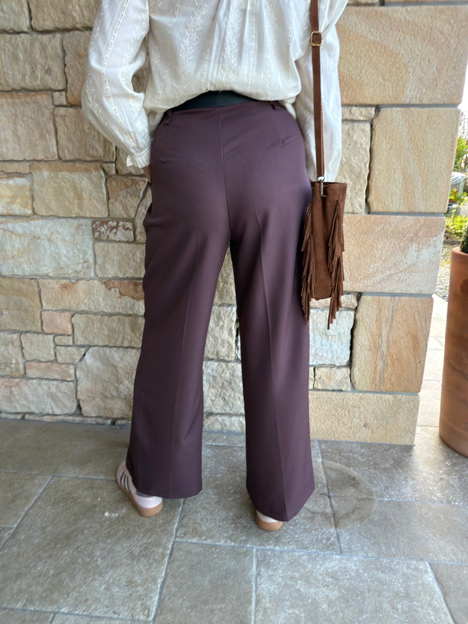 Pantalon tailleur OLIVIA - Café